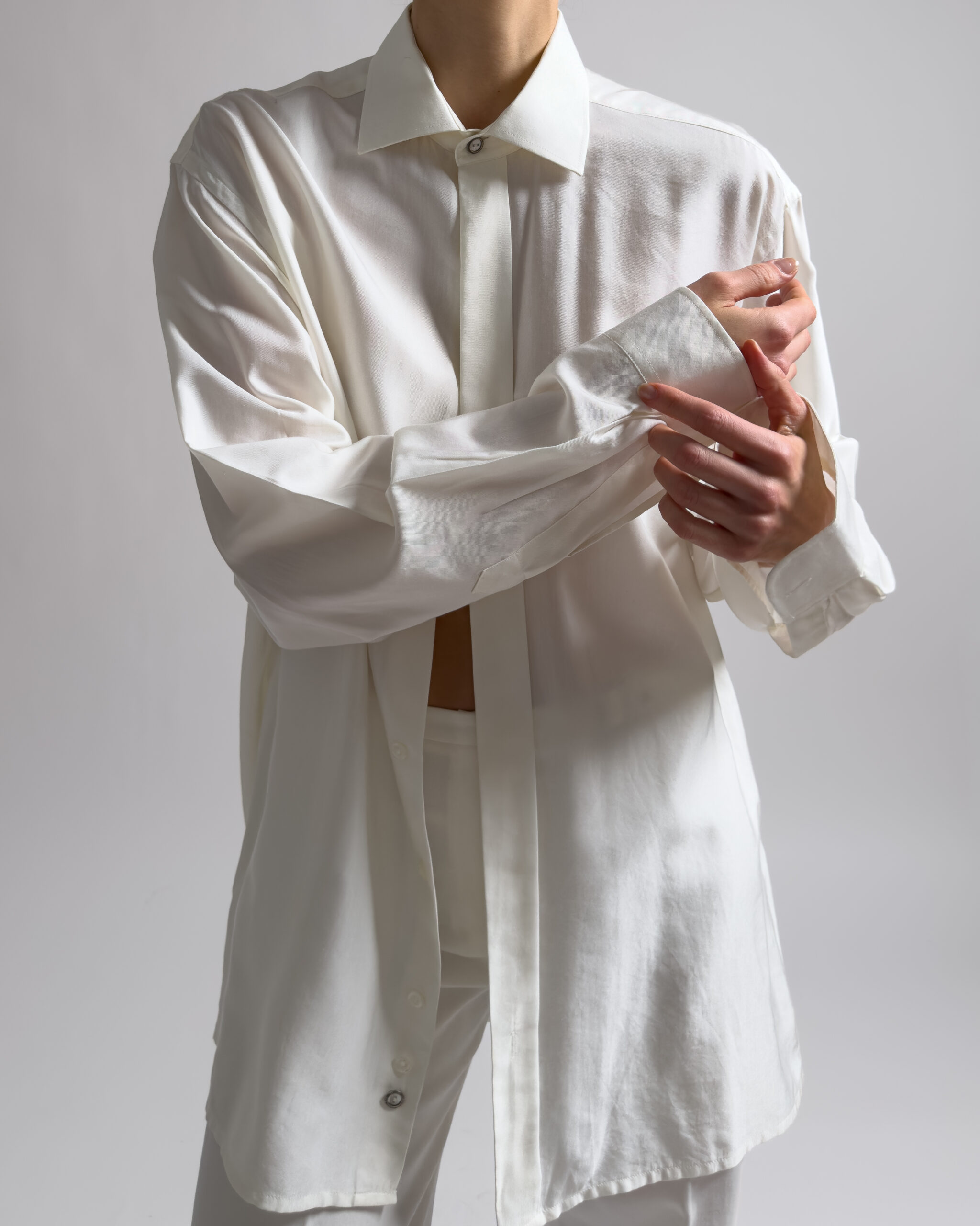 Vintage Viscose Cotton Shirt | Cream