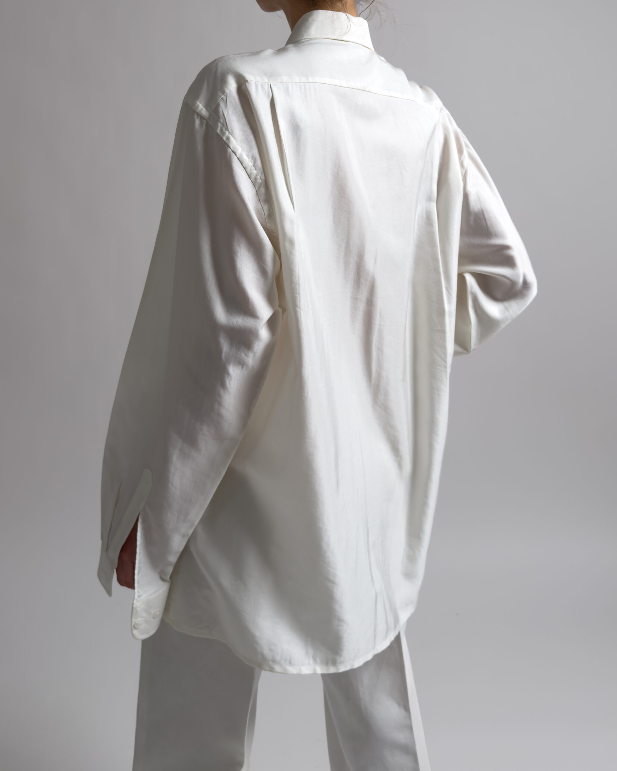 Vintage Viscose Cotton Shirt | Cream