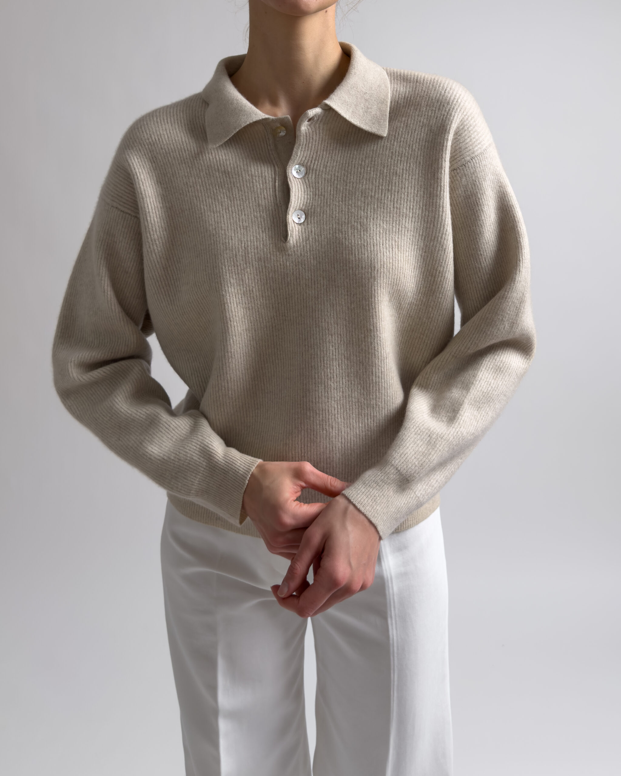 Italian Vintage Pure Cashmere Sweater | Sand