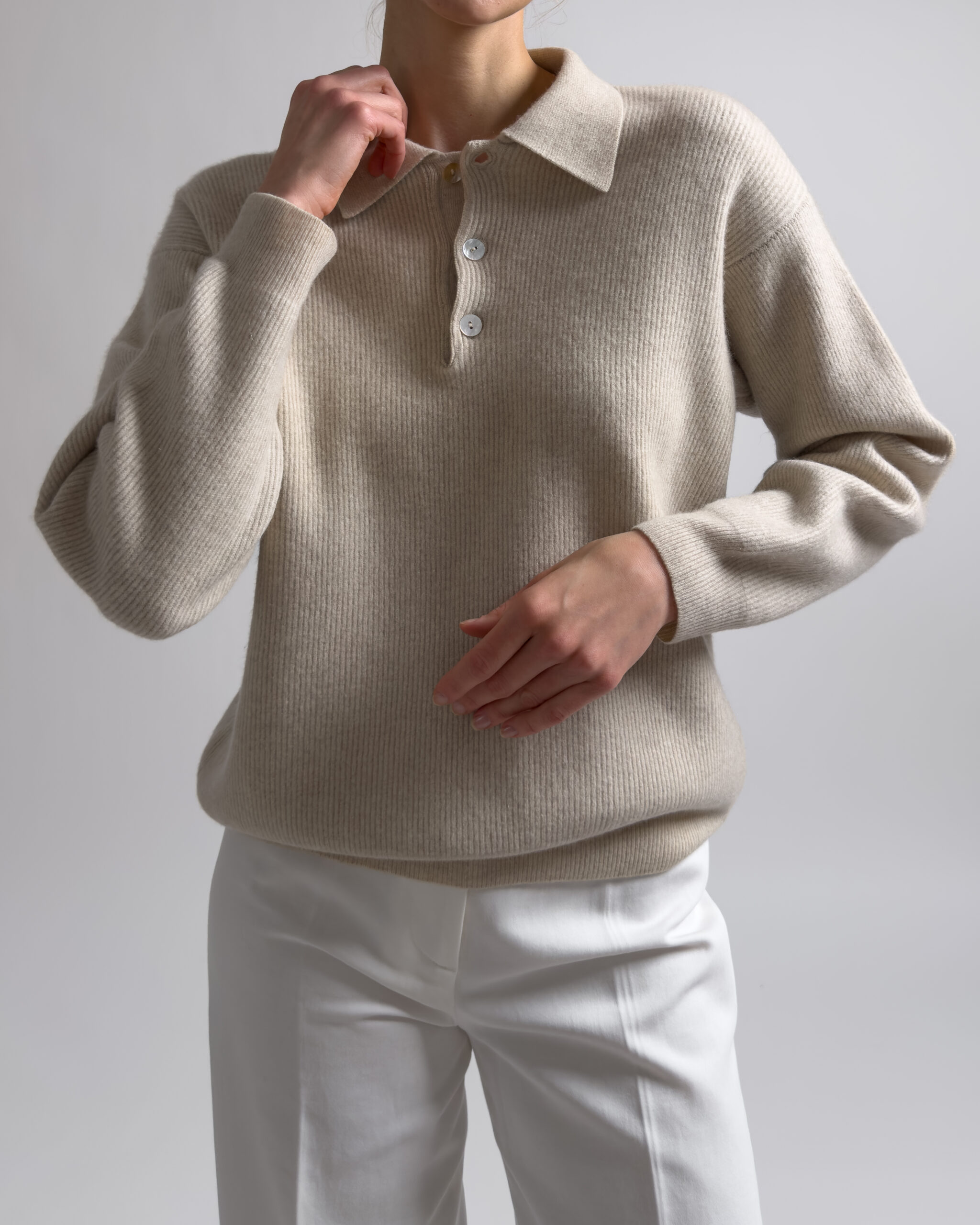 Italian Vintage Pure Cashmere Sweater | Sand
