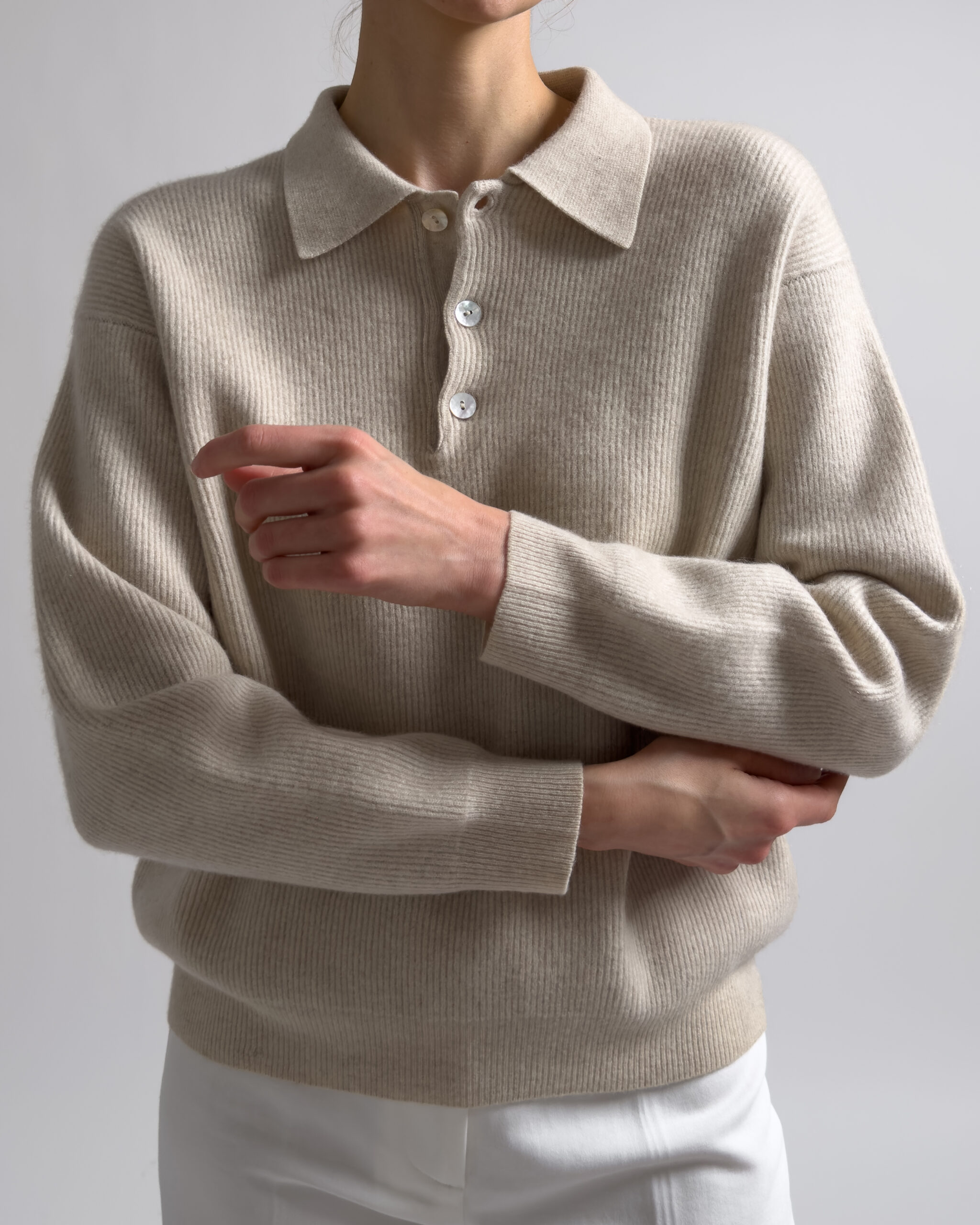 Italian Vintage Pure Cashmere Sweater | Sand