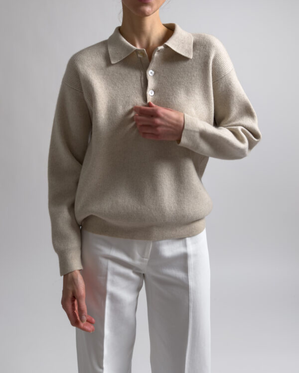 Italian Vintage Pure Cashmere Sweater | Sand