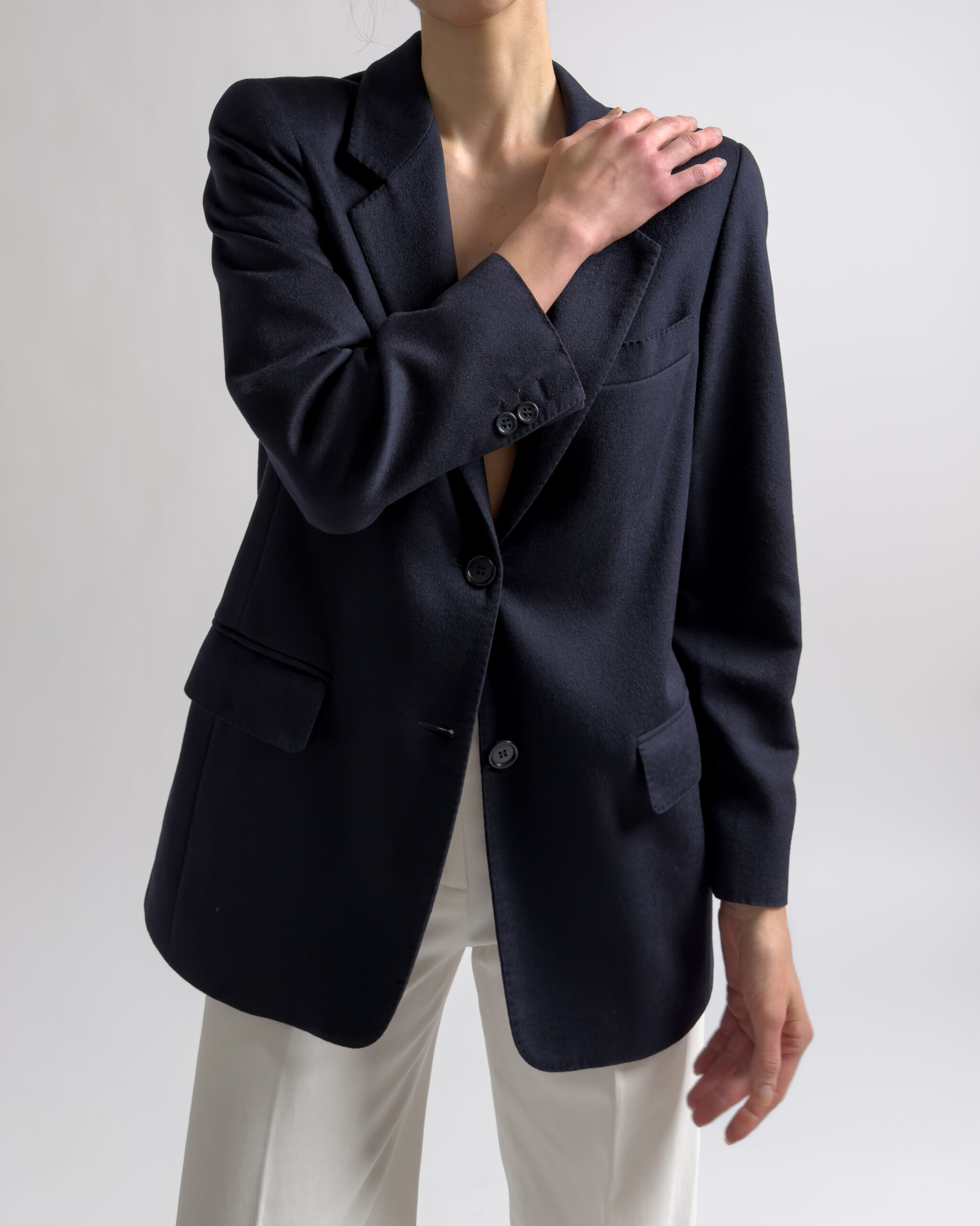 Max Mara Pure Cashmere Blazer | Navy