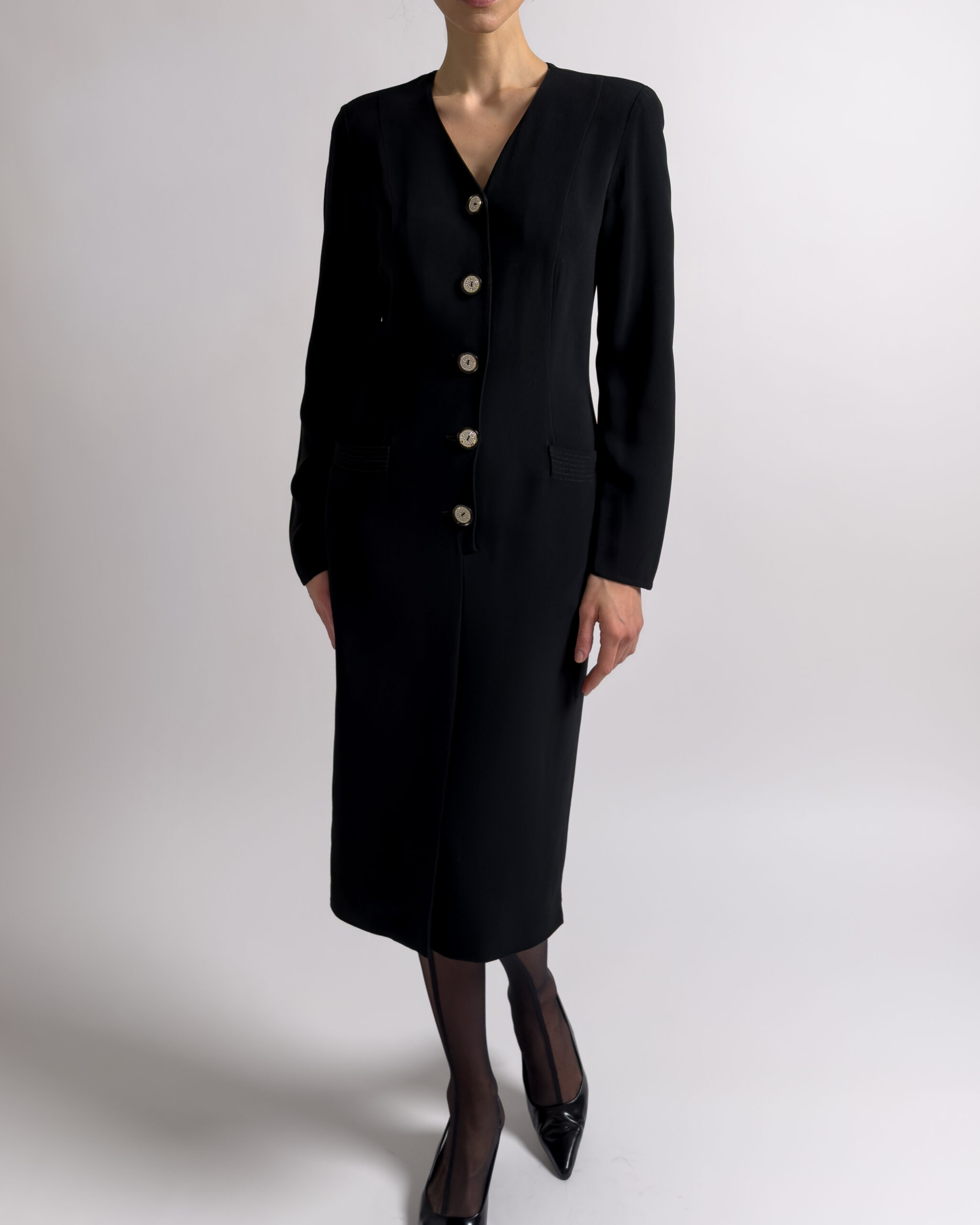 Valentino Miss V Viscose Dress | Black