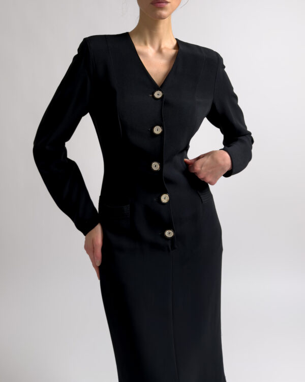 Valentino Miss V Viscose Dress | Black