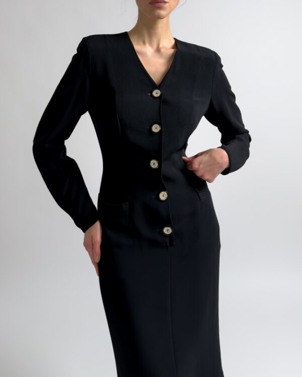 Valentino Miss V Viscose Dress | Black