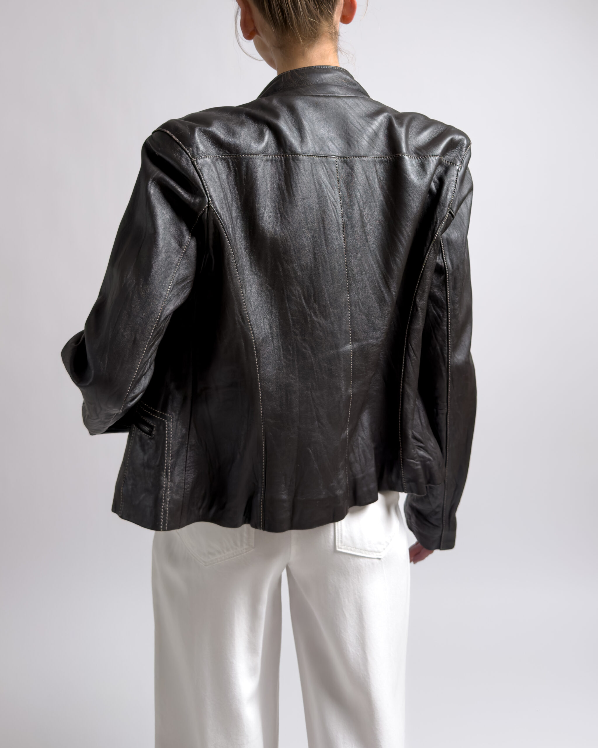 Arma Lamb Leather Jacket | Dark Brown