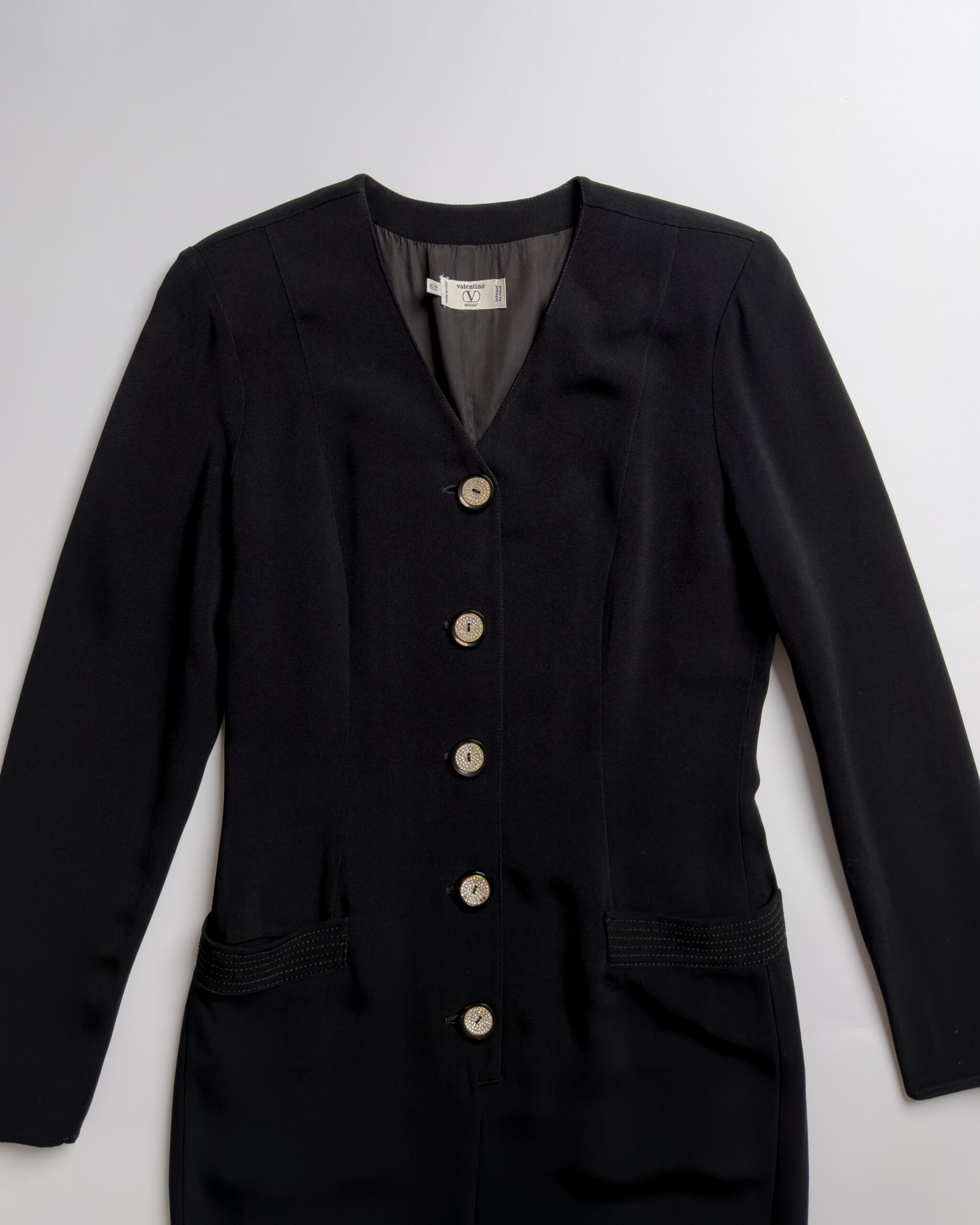 Valentino Miss V Viscose Dress | Black