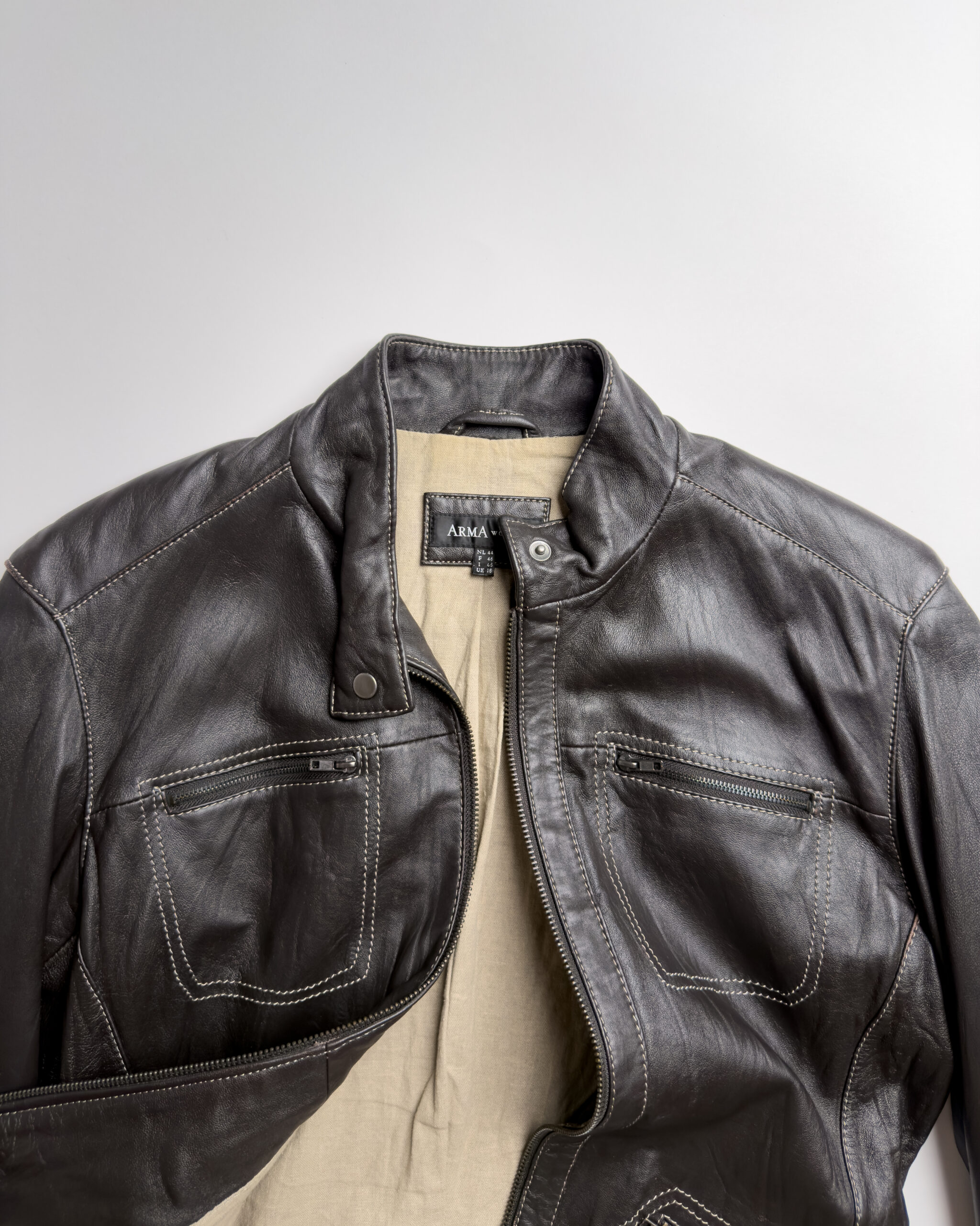 Arma Lamb Leather Jacket | Dark Brown