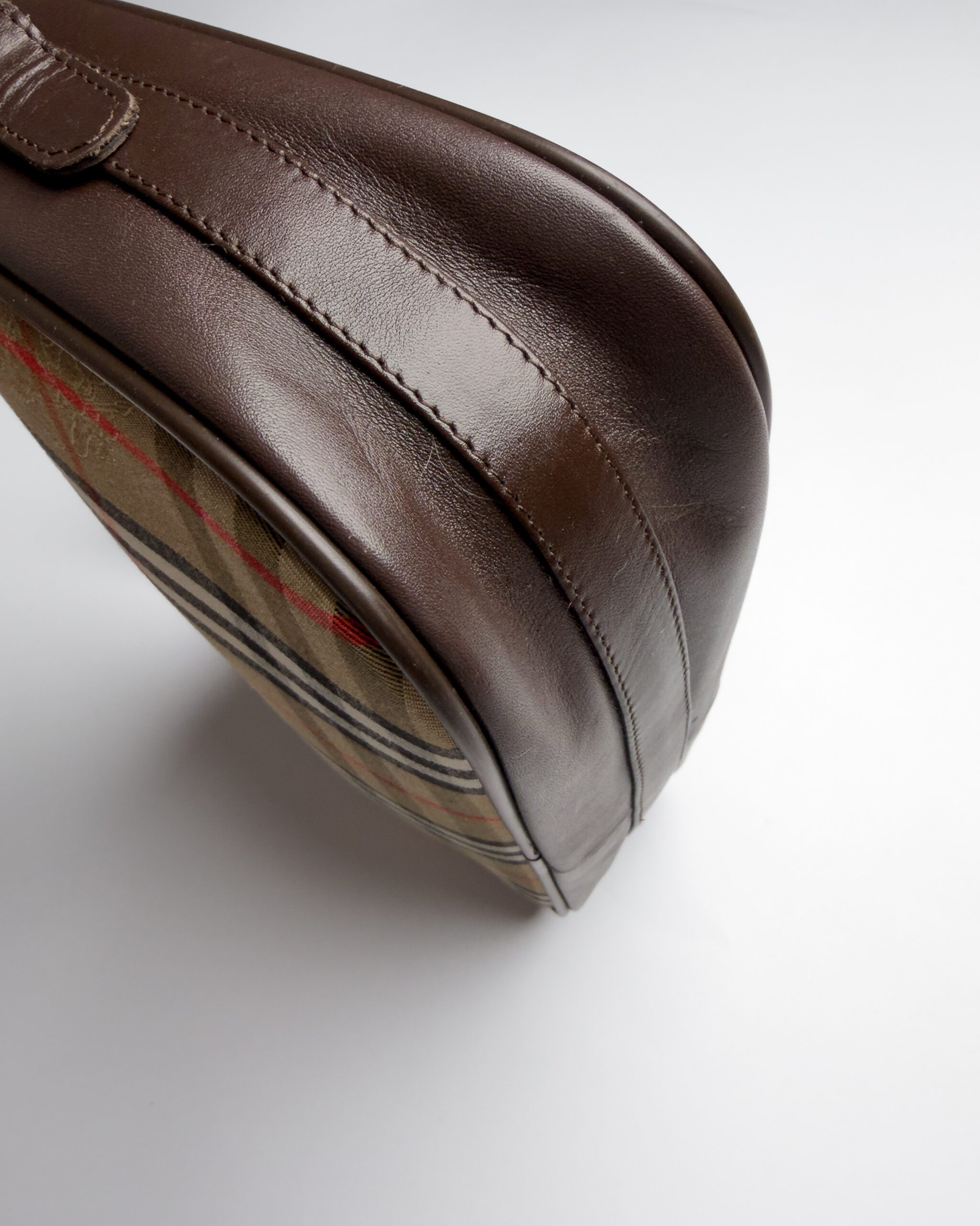 Burberry Nova Check Leather Shoulder Bag | Brown