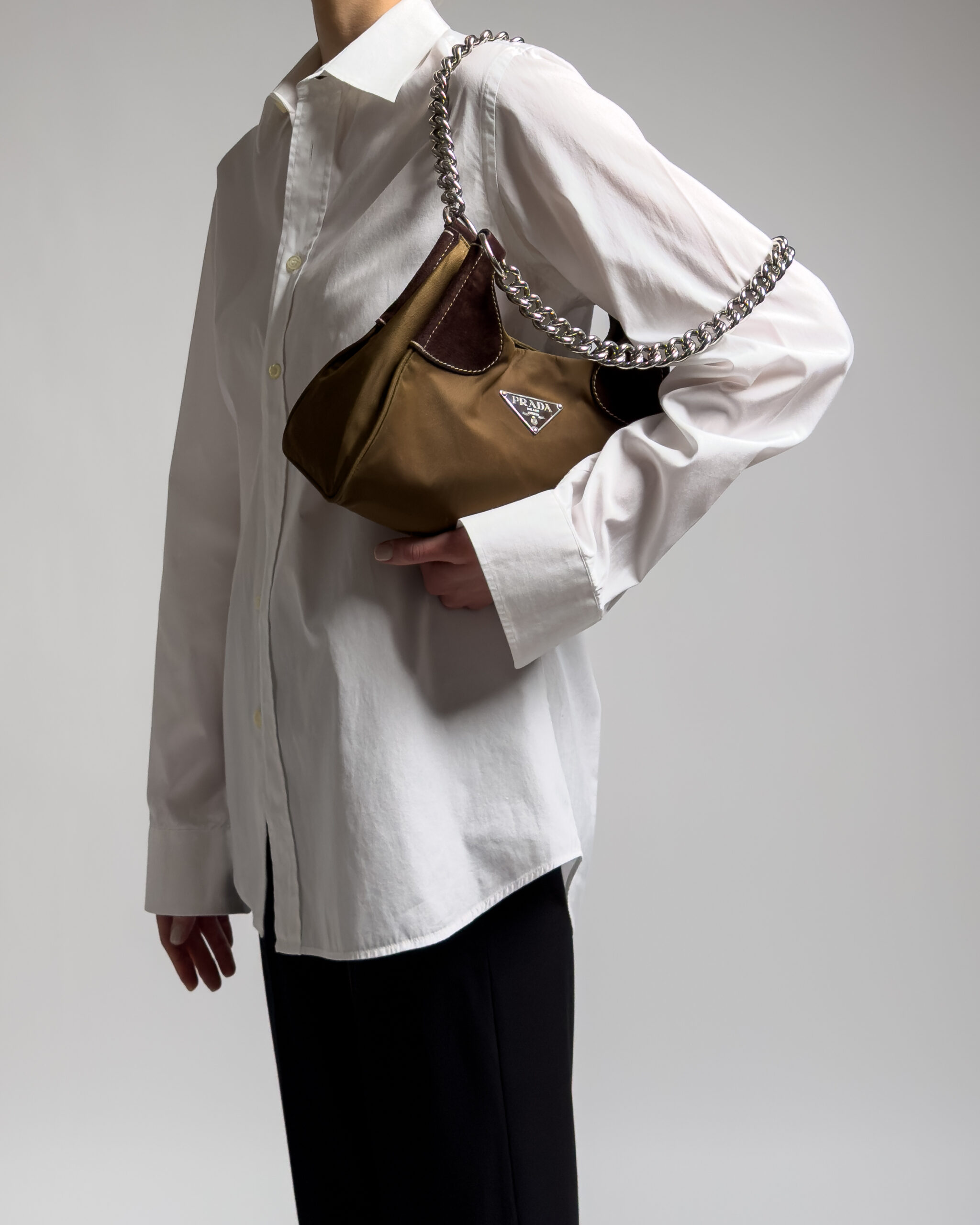 Prada Chain Shoulder Bag | Brown
