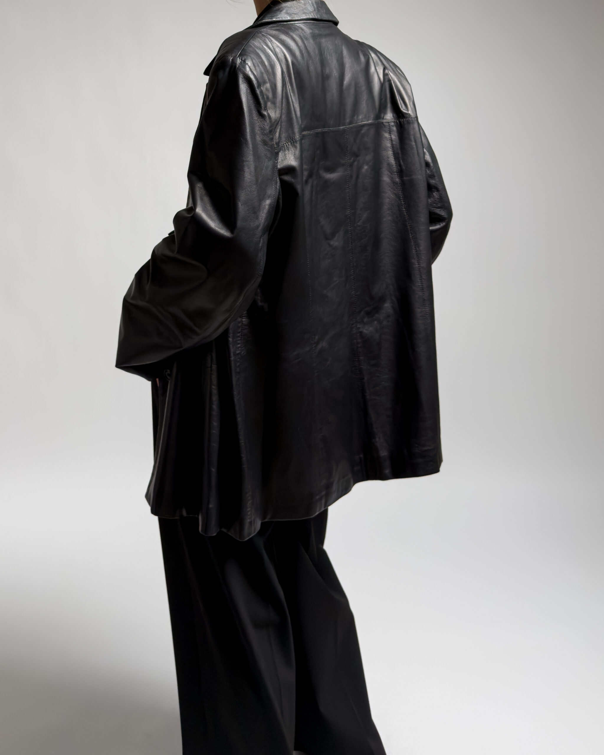 Italian Vintage Nappa Leather Jacket | Black