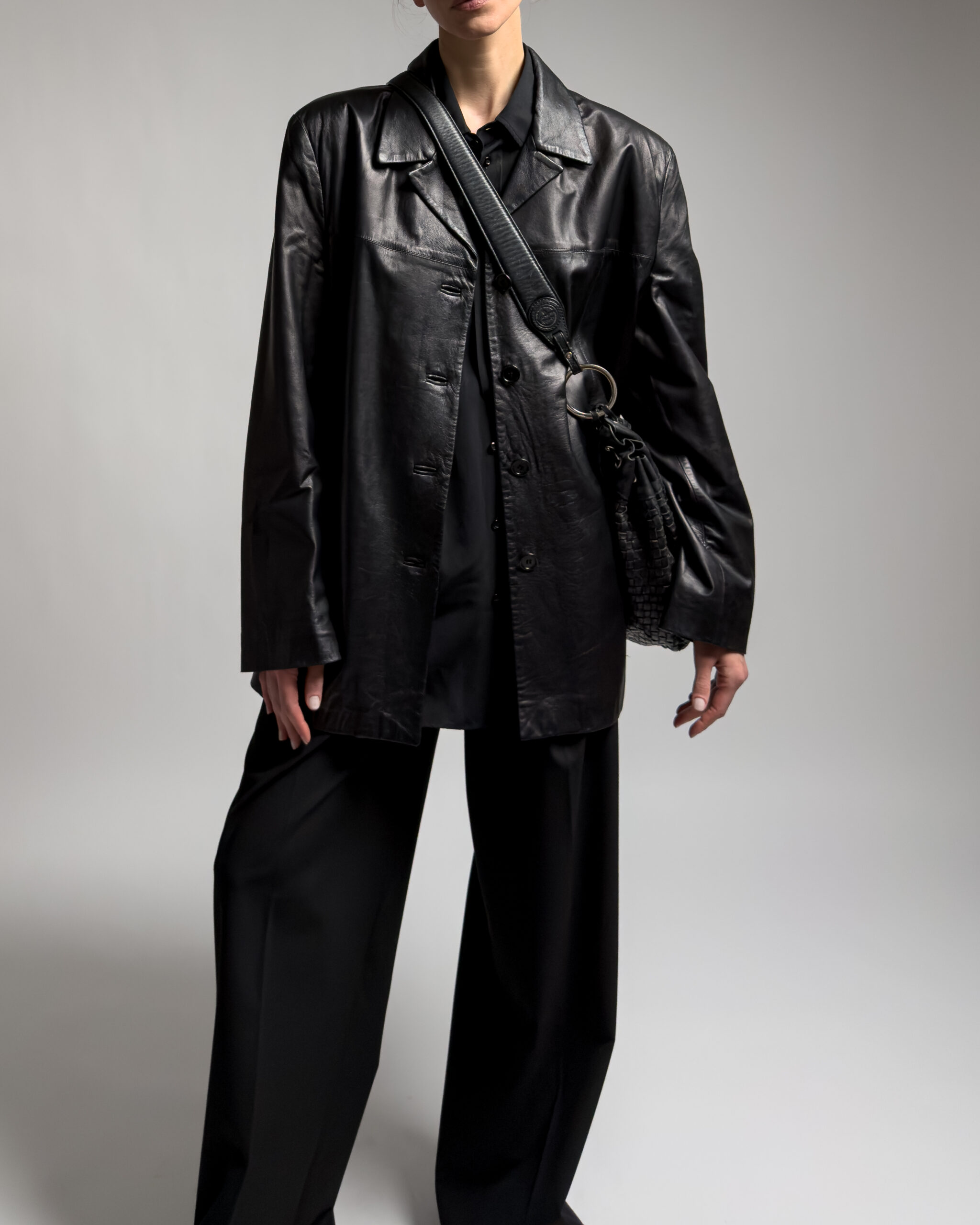 Italian Vintage Nappa Leather Jacket | Black