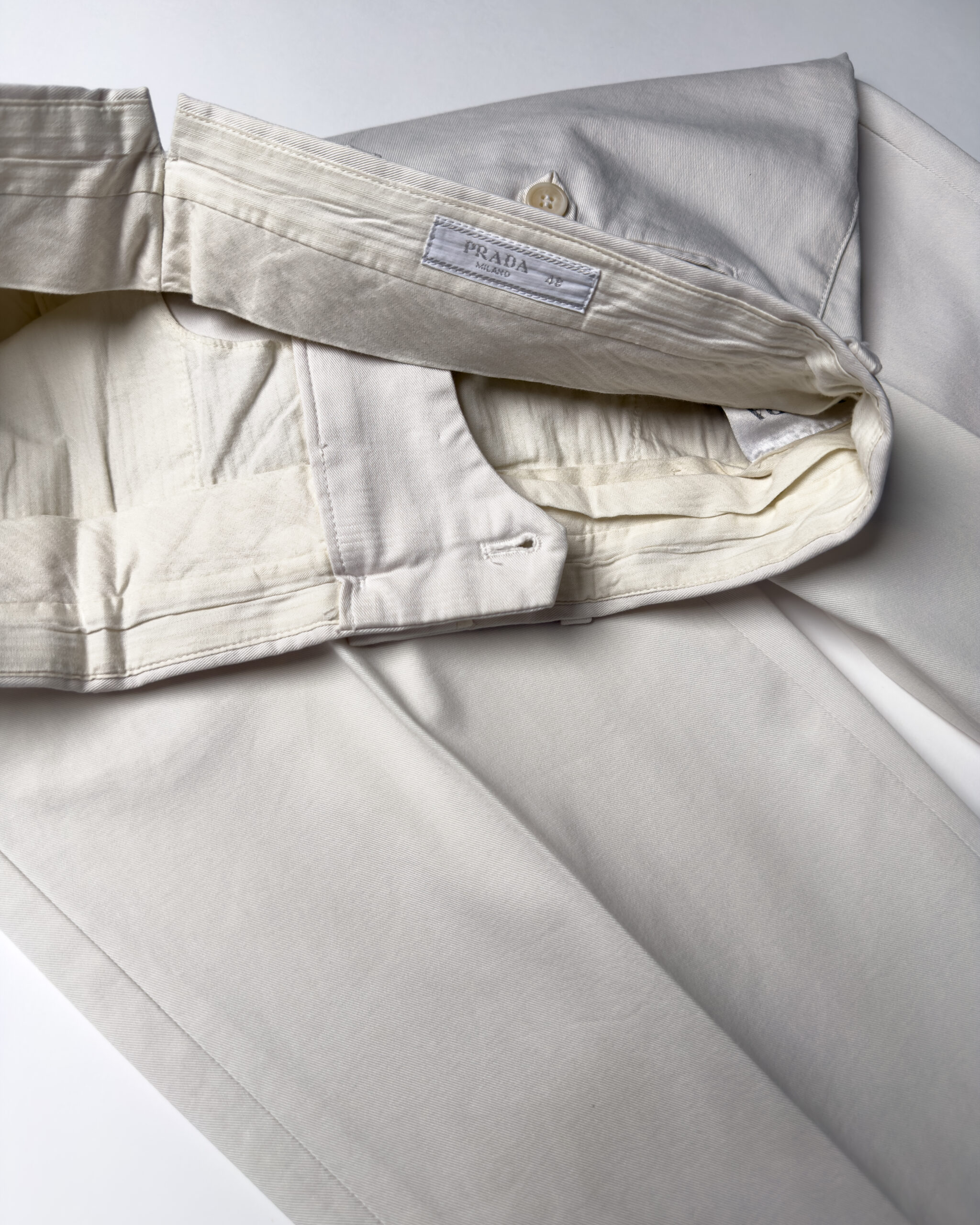 Prada Cotton Trousers | White