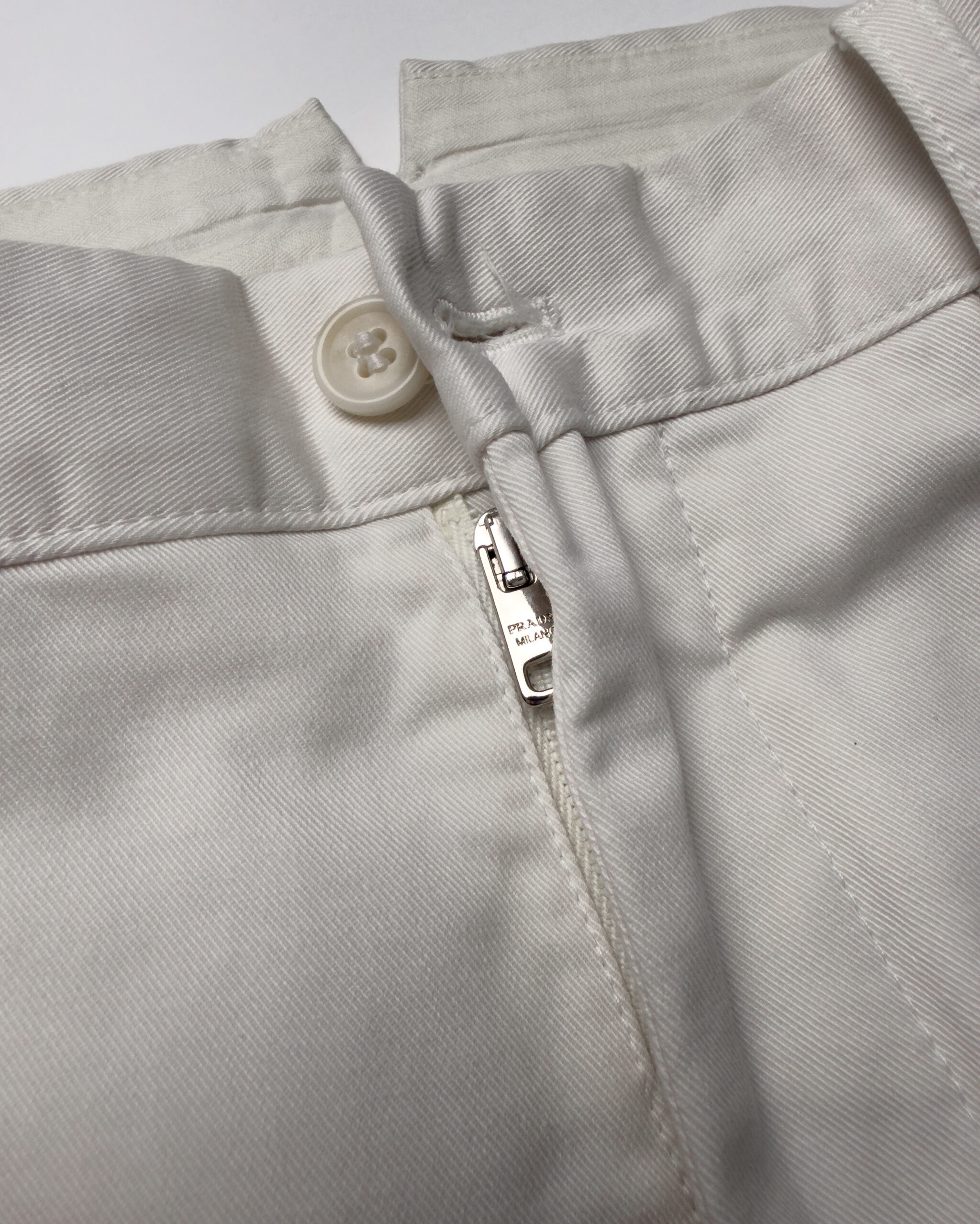 Prada Cotton Trousers | White