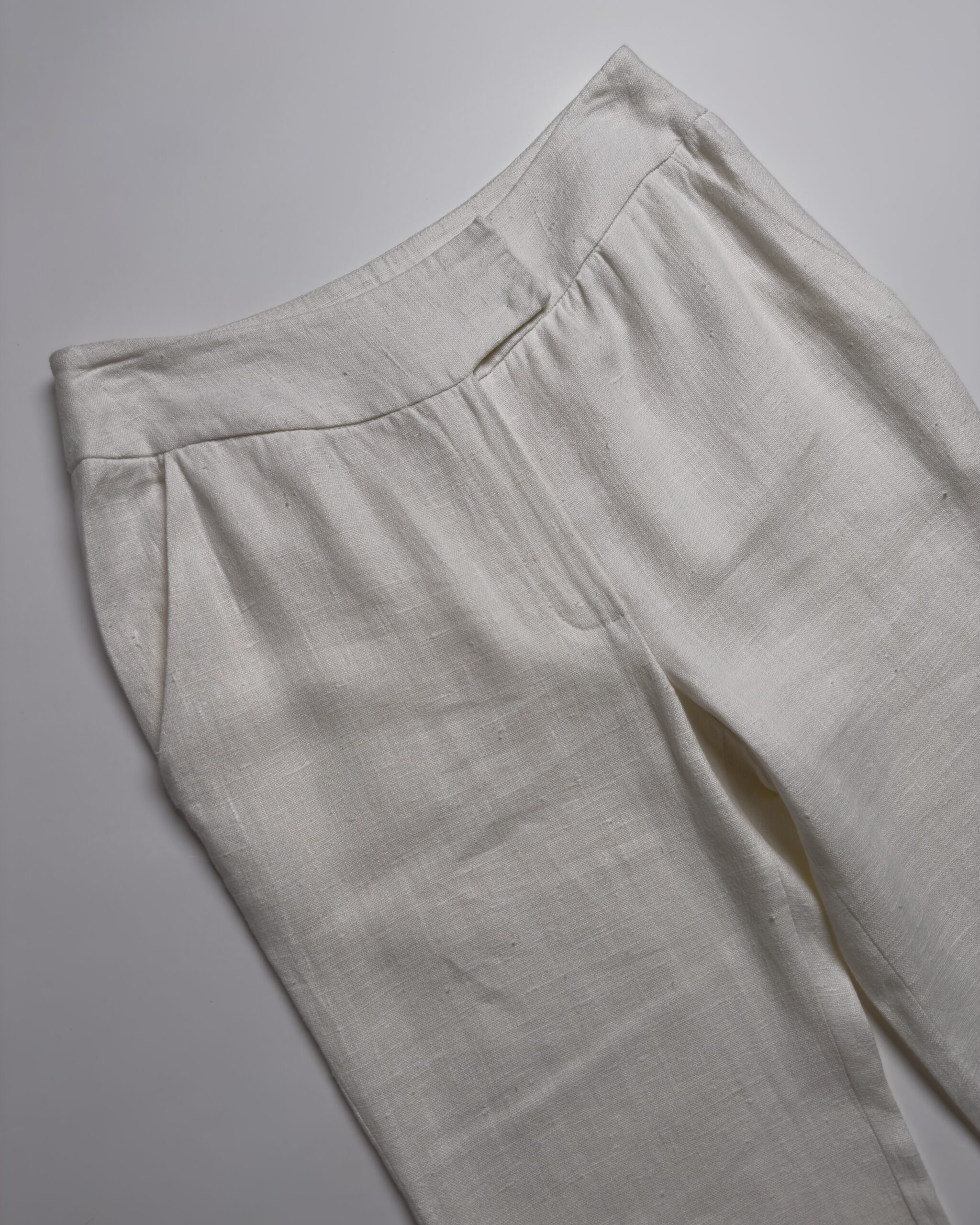 Vintage Linen Trousers | White
