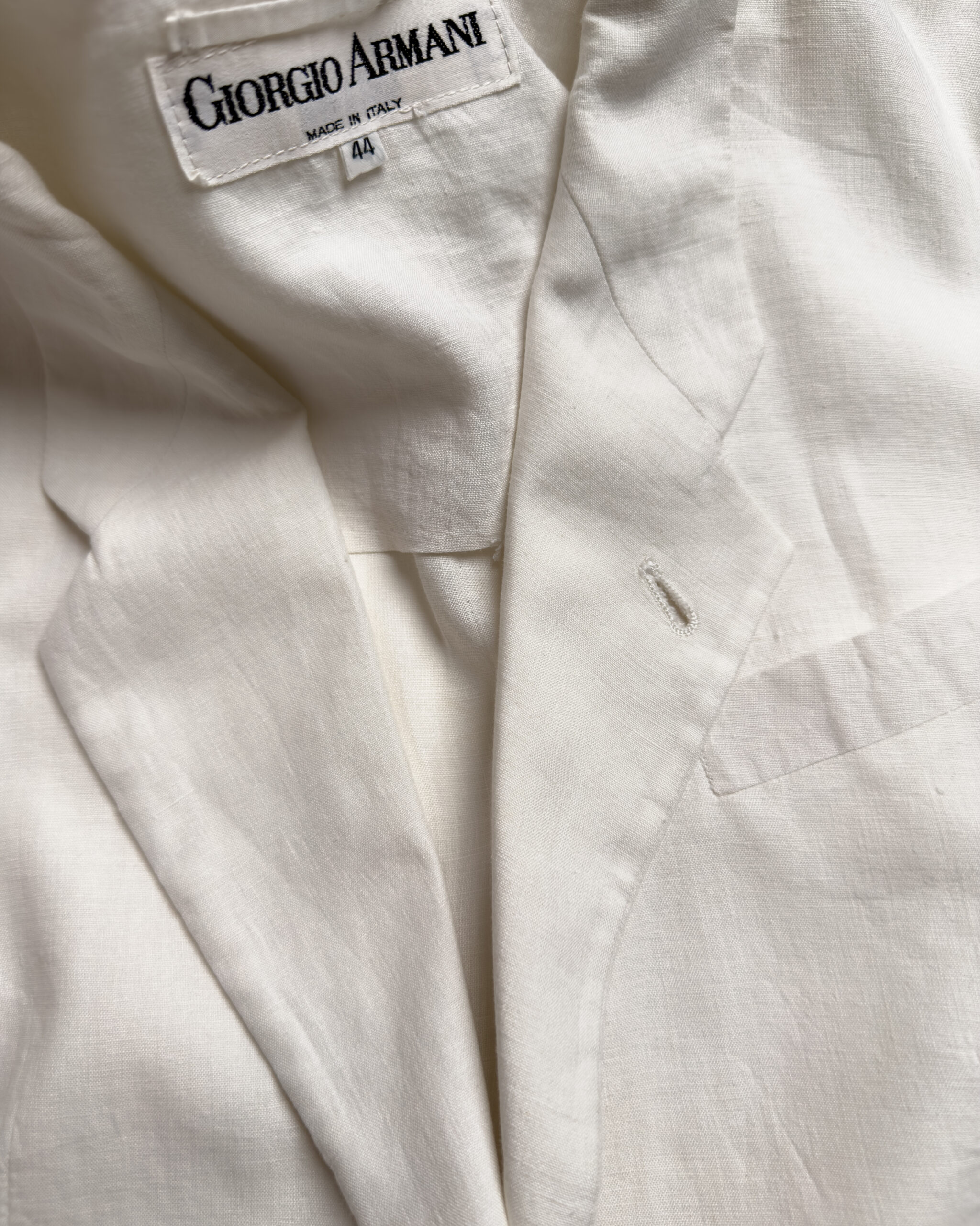 Giorgio Armani Linen Blend Blazer | White
