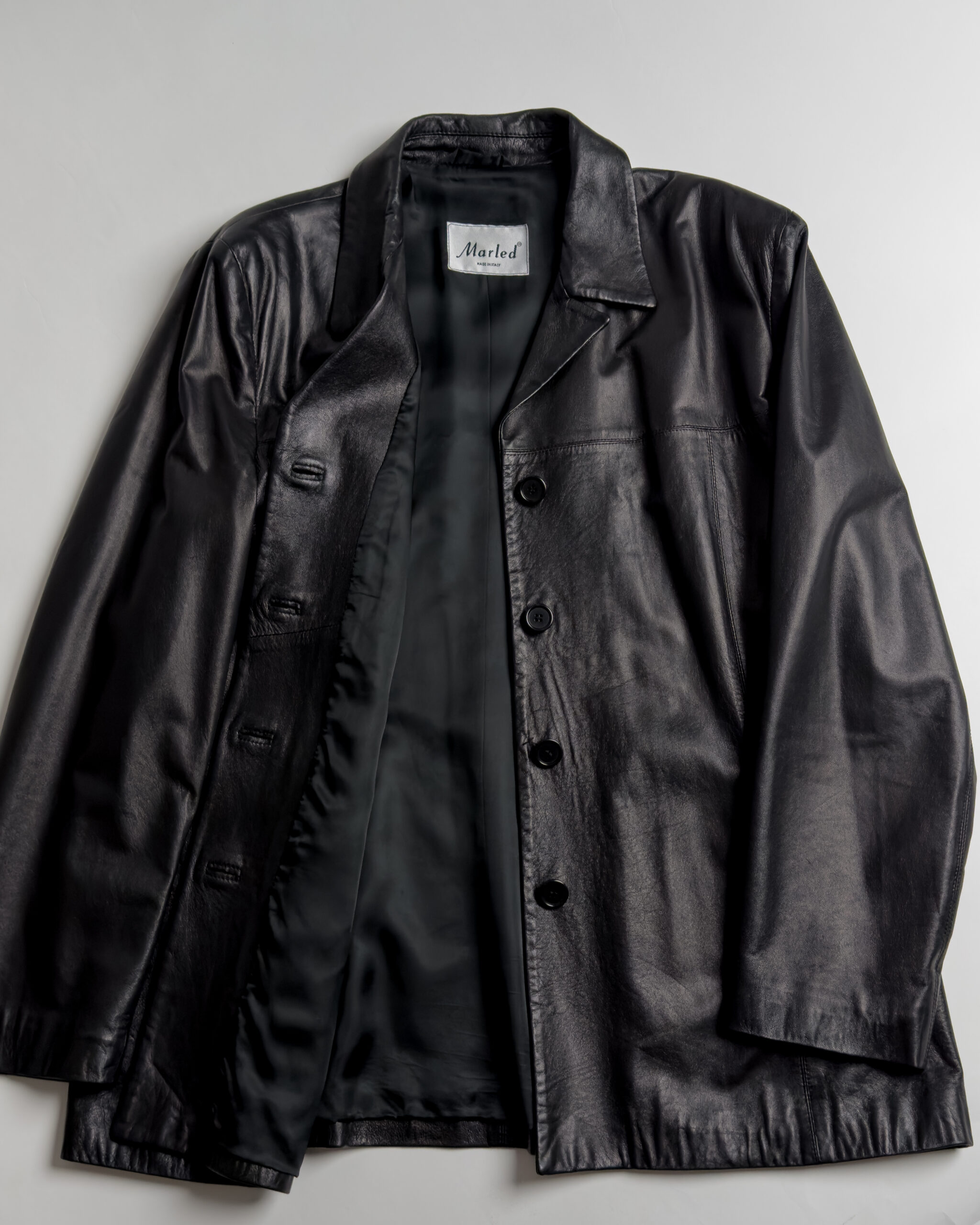 Italian Vintage Nappa Leather Jacket | Black