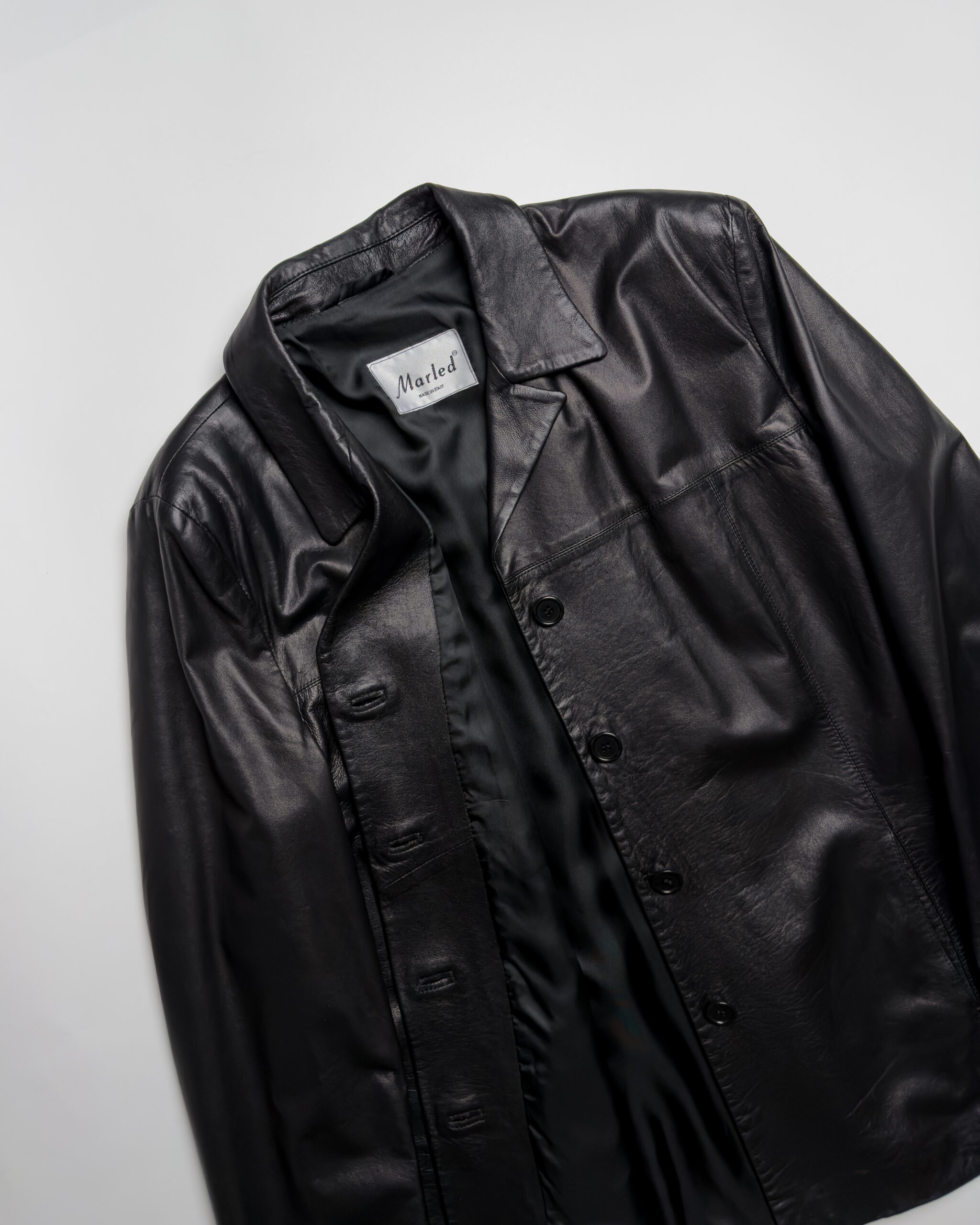 Italian Vintage Nappa Leather Jacket | Black