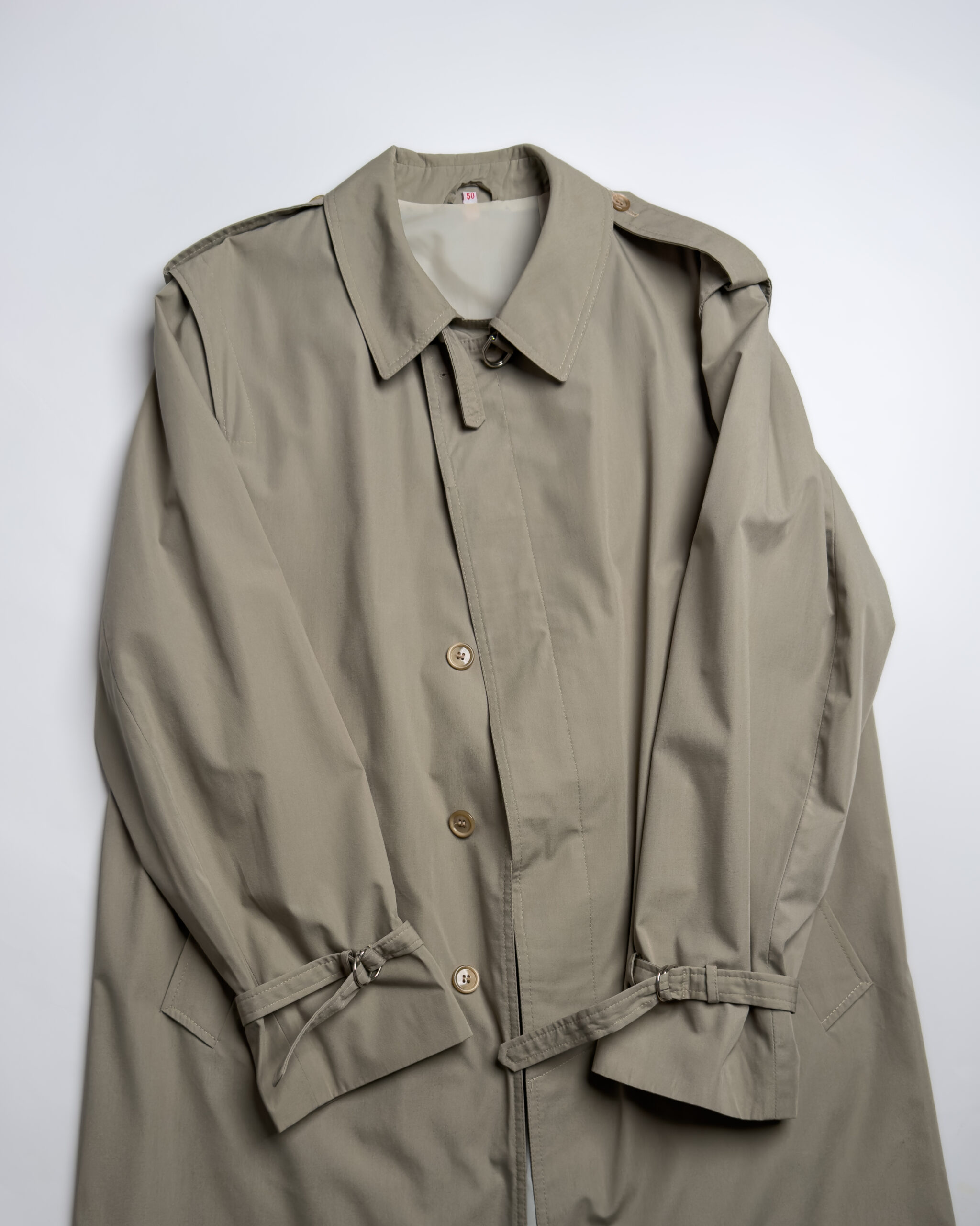 Vintage Single Breasted Trench Coat | Olive Green