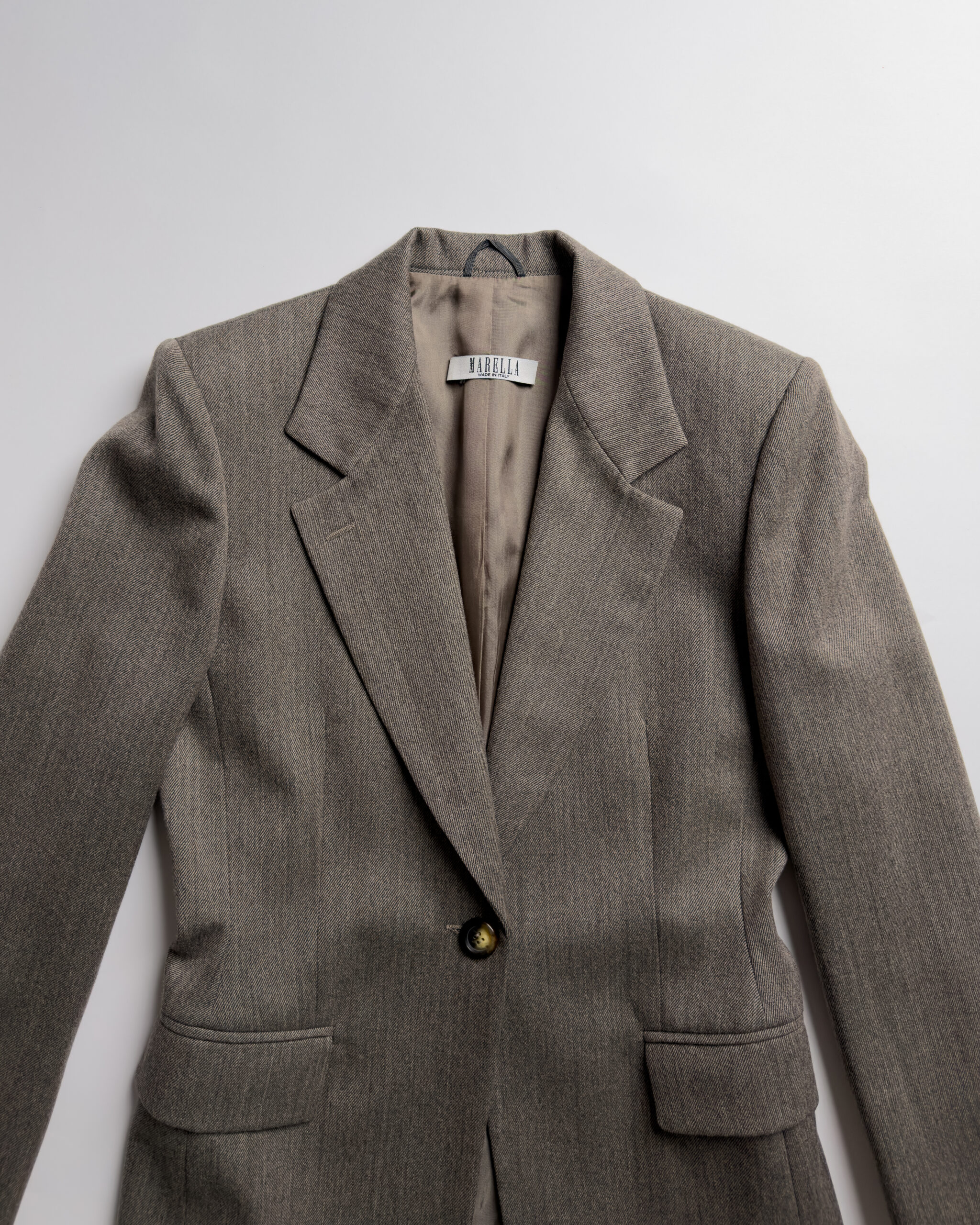 Marella Tailored Virgin Wool Blazer | Beige