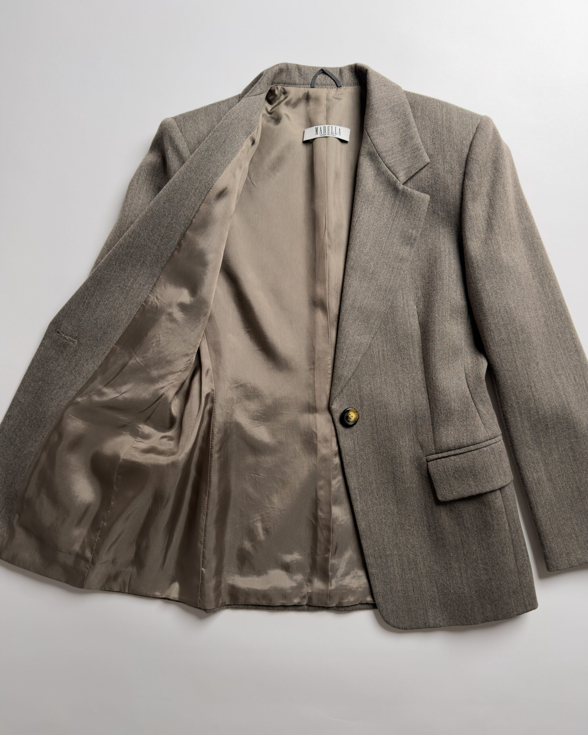 Marella Tailored Virgin Wool Blazer | Beige