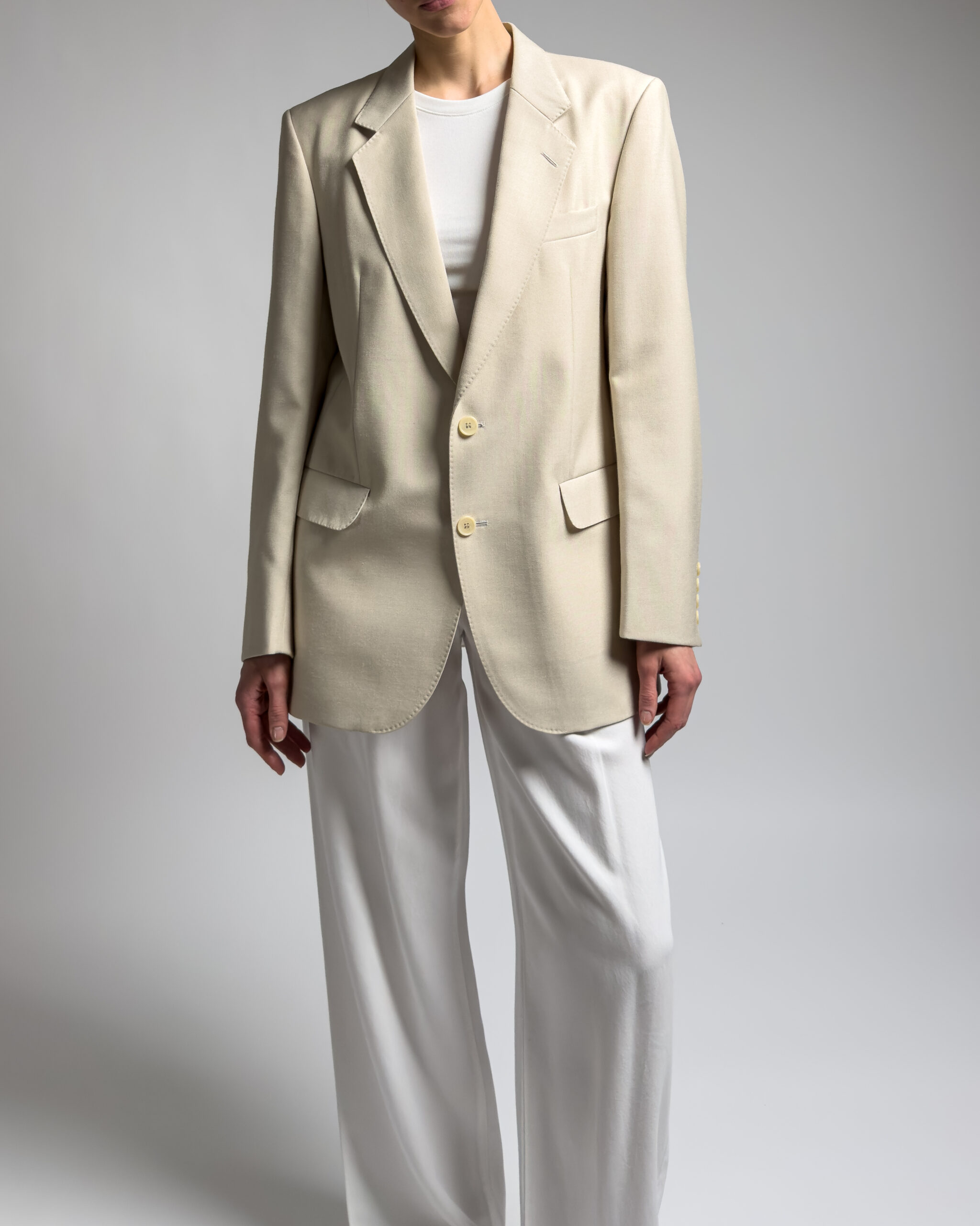 Tiger of Sweden Wool & Linen Blend Blazer | Cream