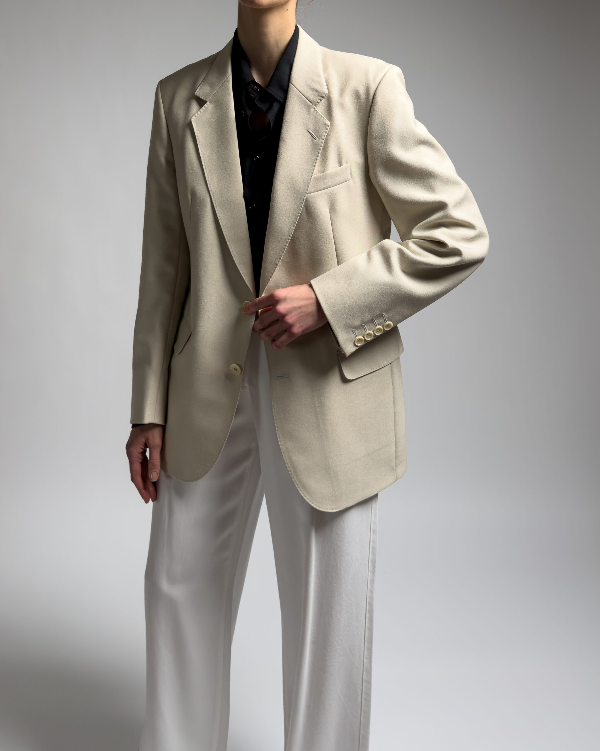 Tiger of Sweden Wool & Linen Blend Blazer | Cream