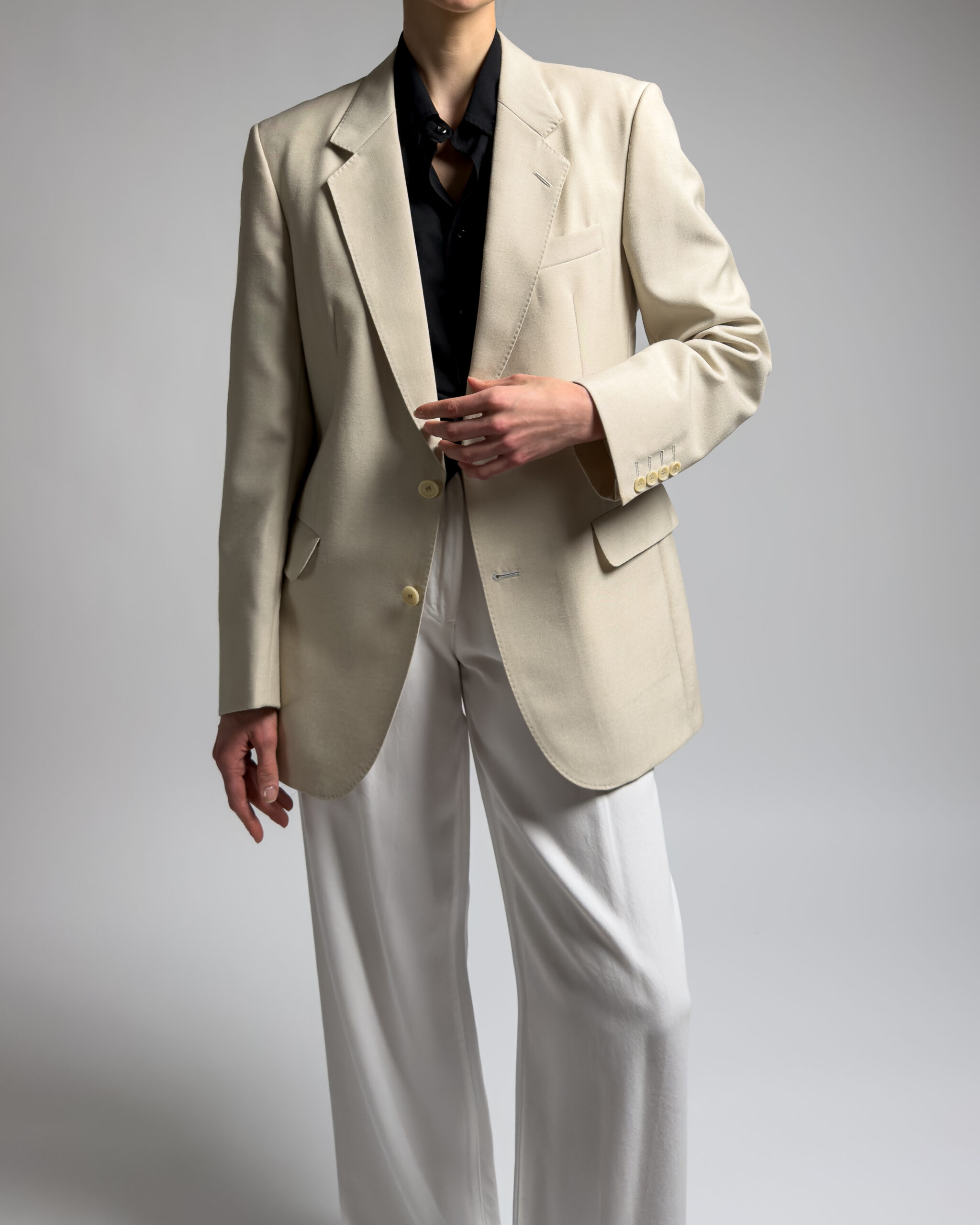 Tiger of Sweden Wool & Linen Blend Blazer | Cream