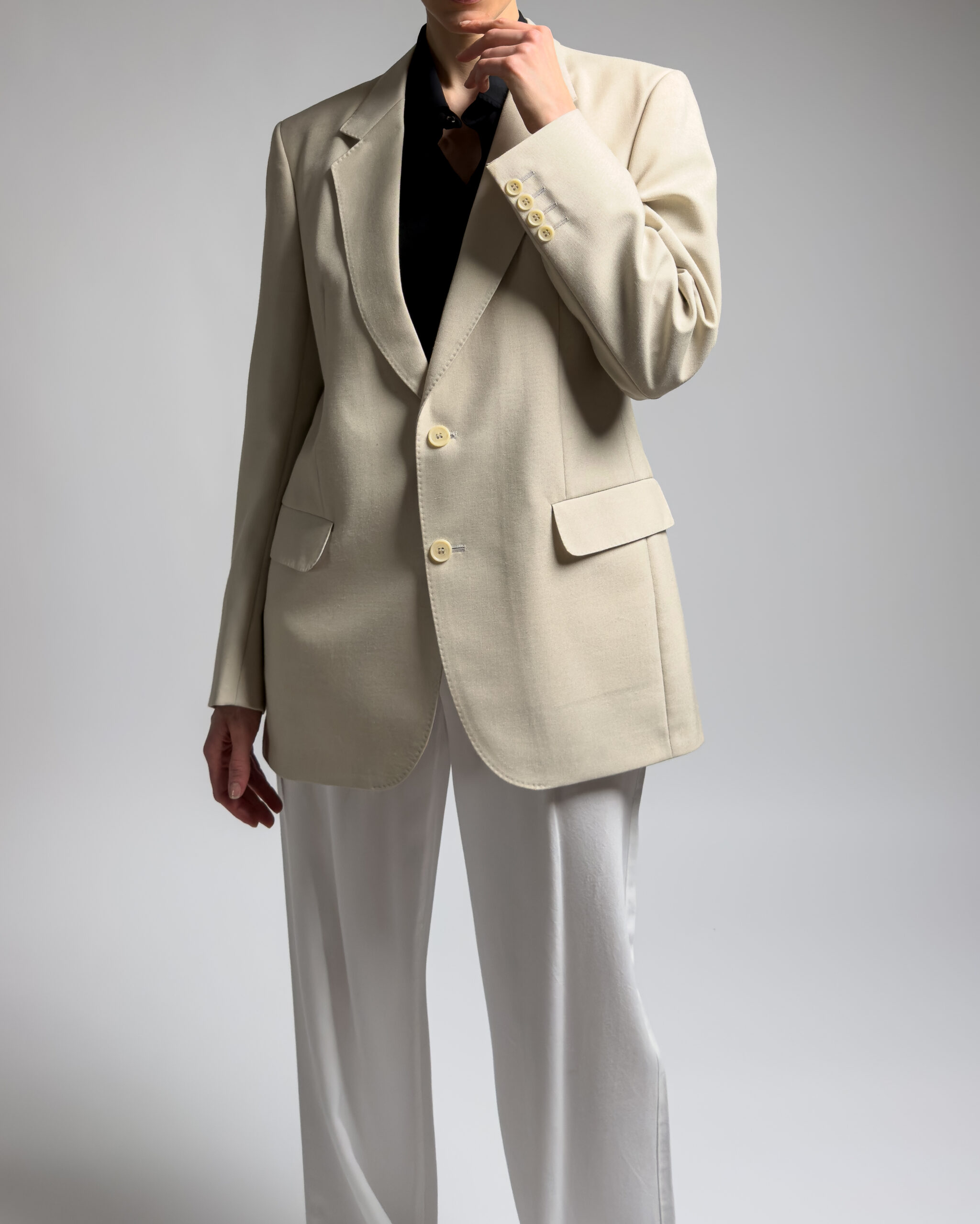 Tiger of Sweden Wool & Linen Blend Blazer | Cream