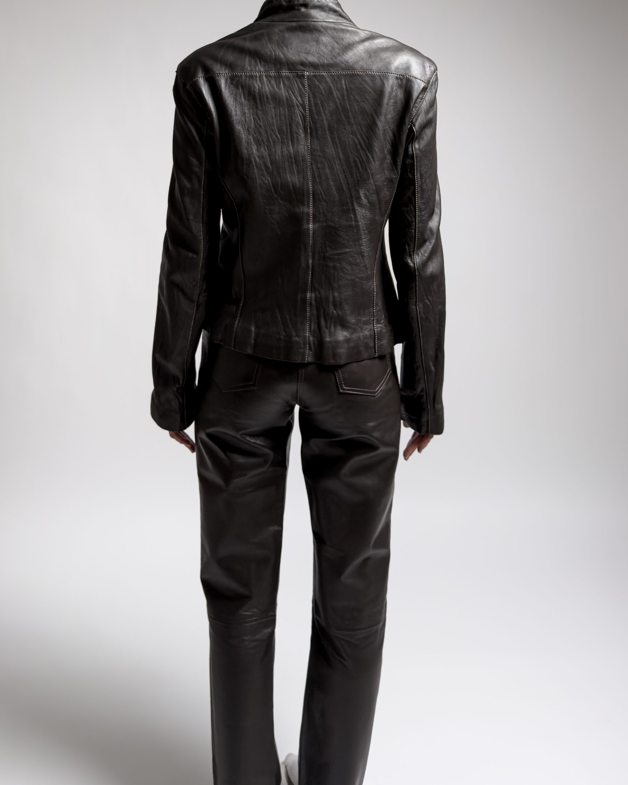 Vintage Leather Trousers | Dark Brown
