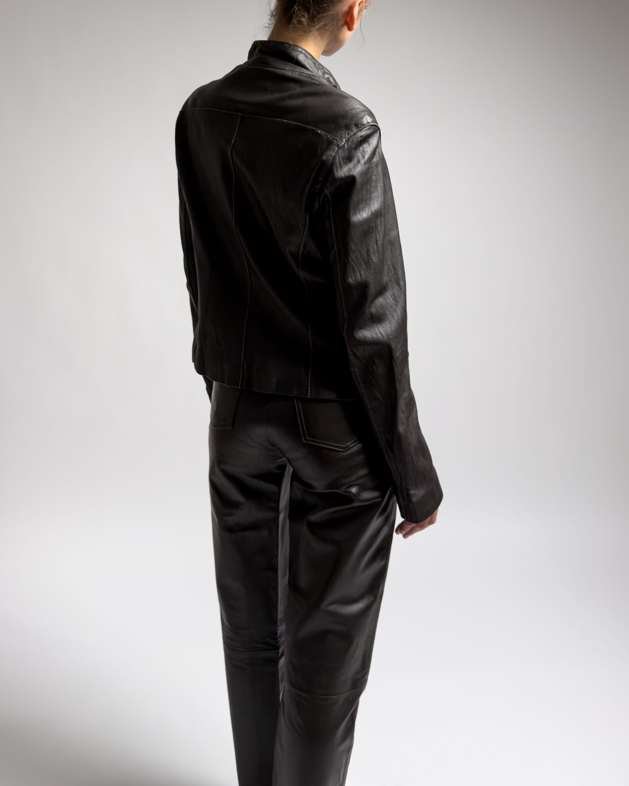 Vintage Leather Trousers | Dark Brown