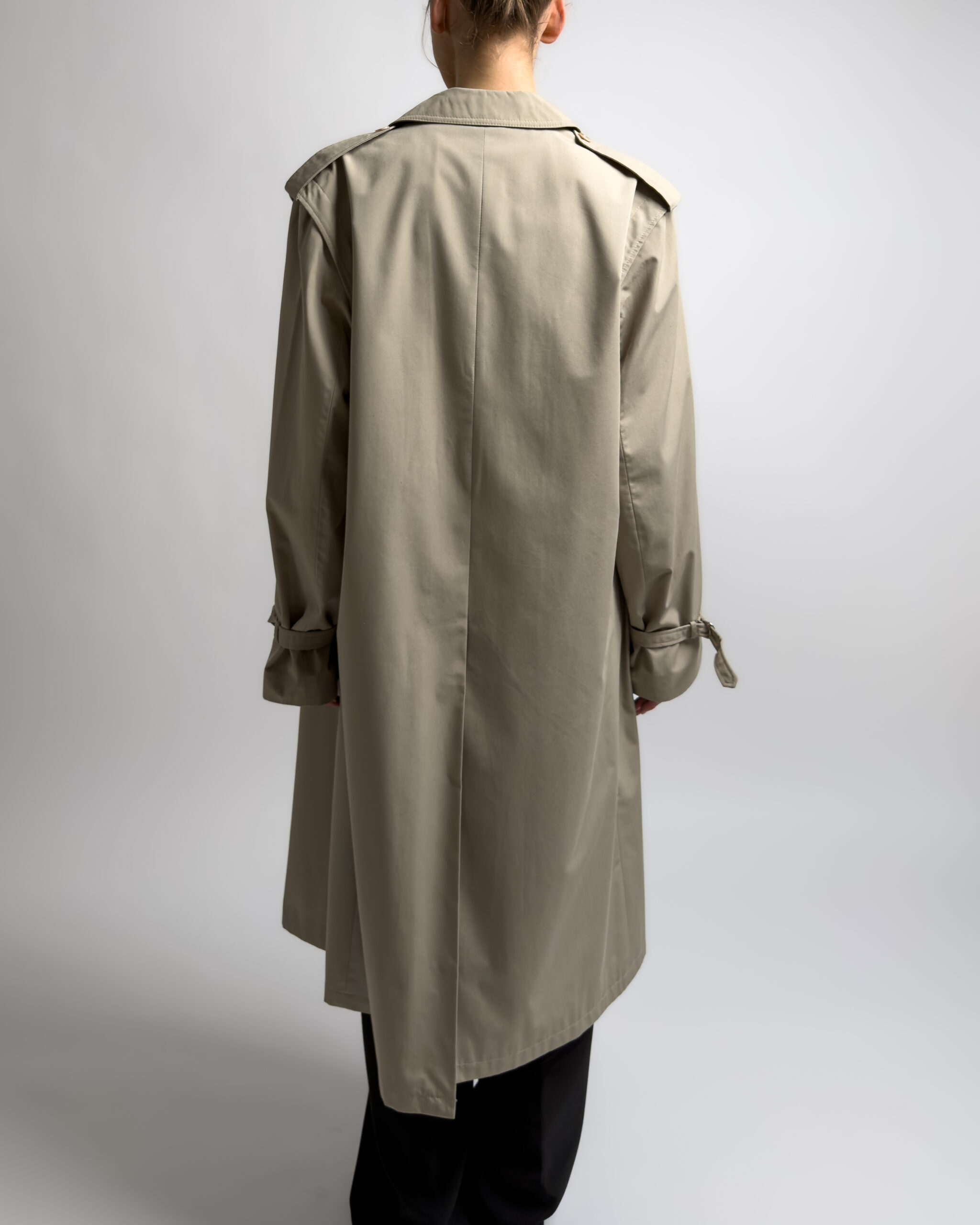 Vintage Single Breasted Trench Coat | Olive Green