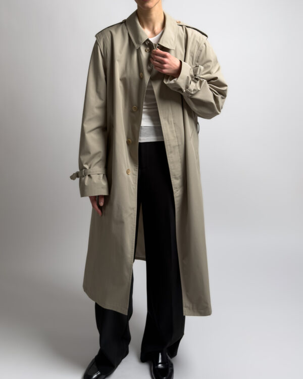 Vintage Single Breasted Trench Coat | Olive Green