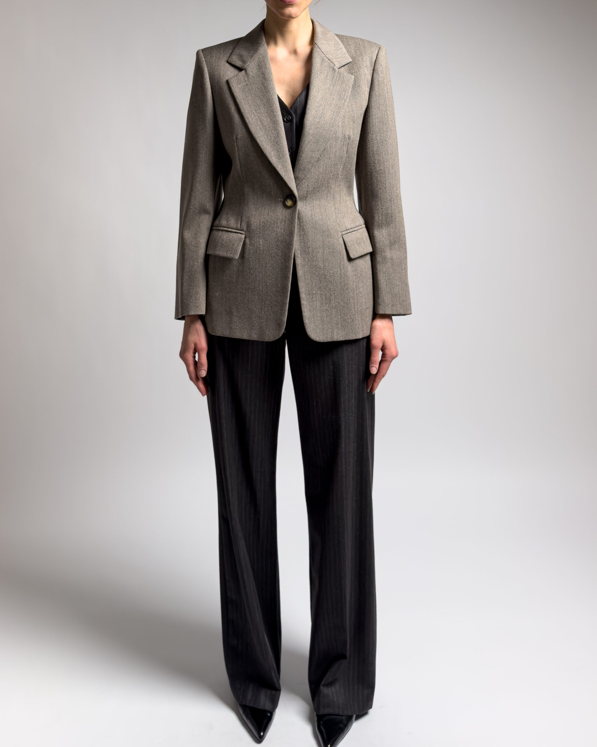 Marella Tailored Virgin Wool Blazer | Beige