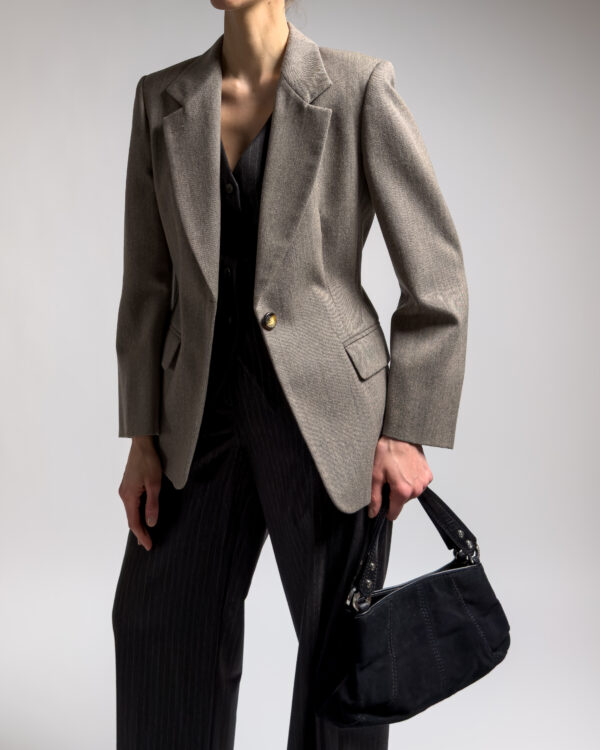 Marella Tailored Virgin Wool Blazer  | Beige