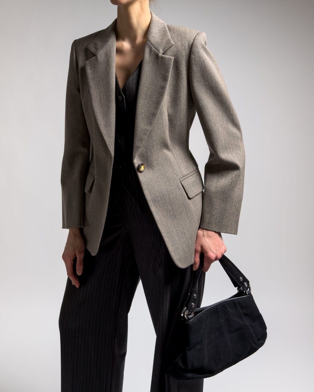 Marella Tailored Virgin Wool Blazer  | Beige