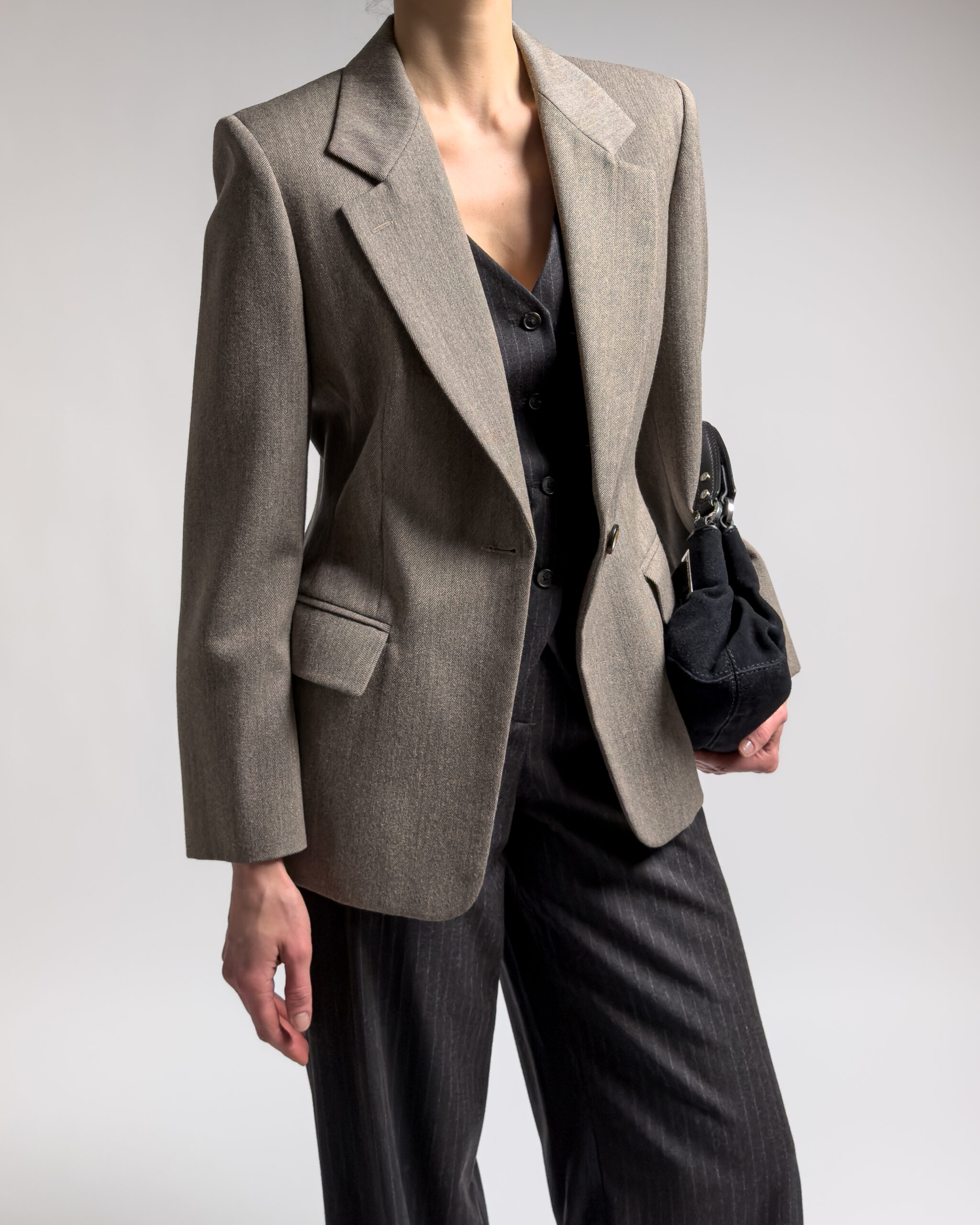 Marella Tailored Virgin Wool Blazer | Beige