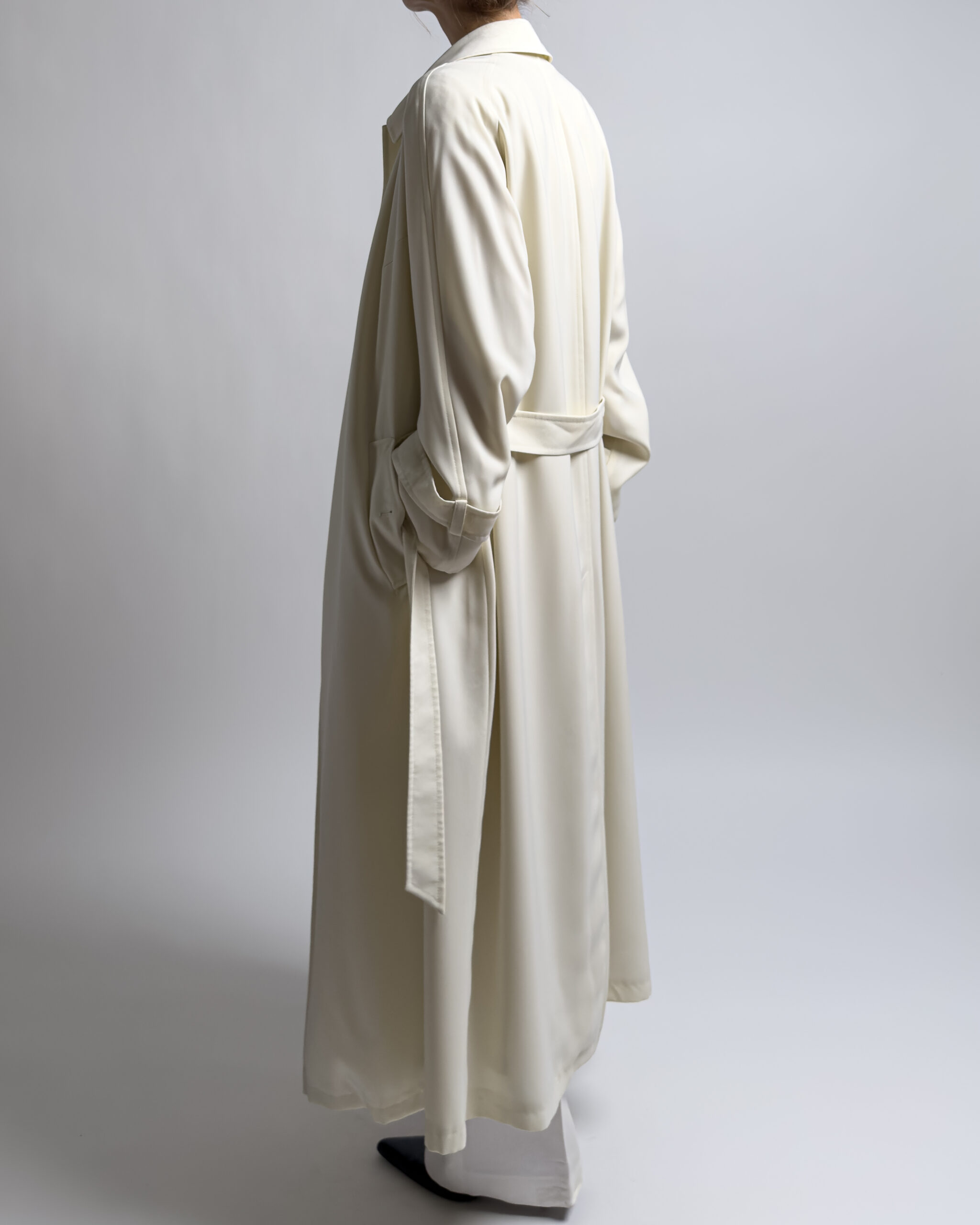 Longline Trench Coat | Cream