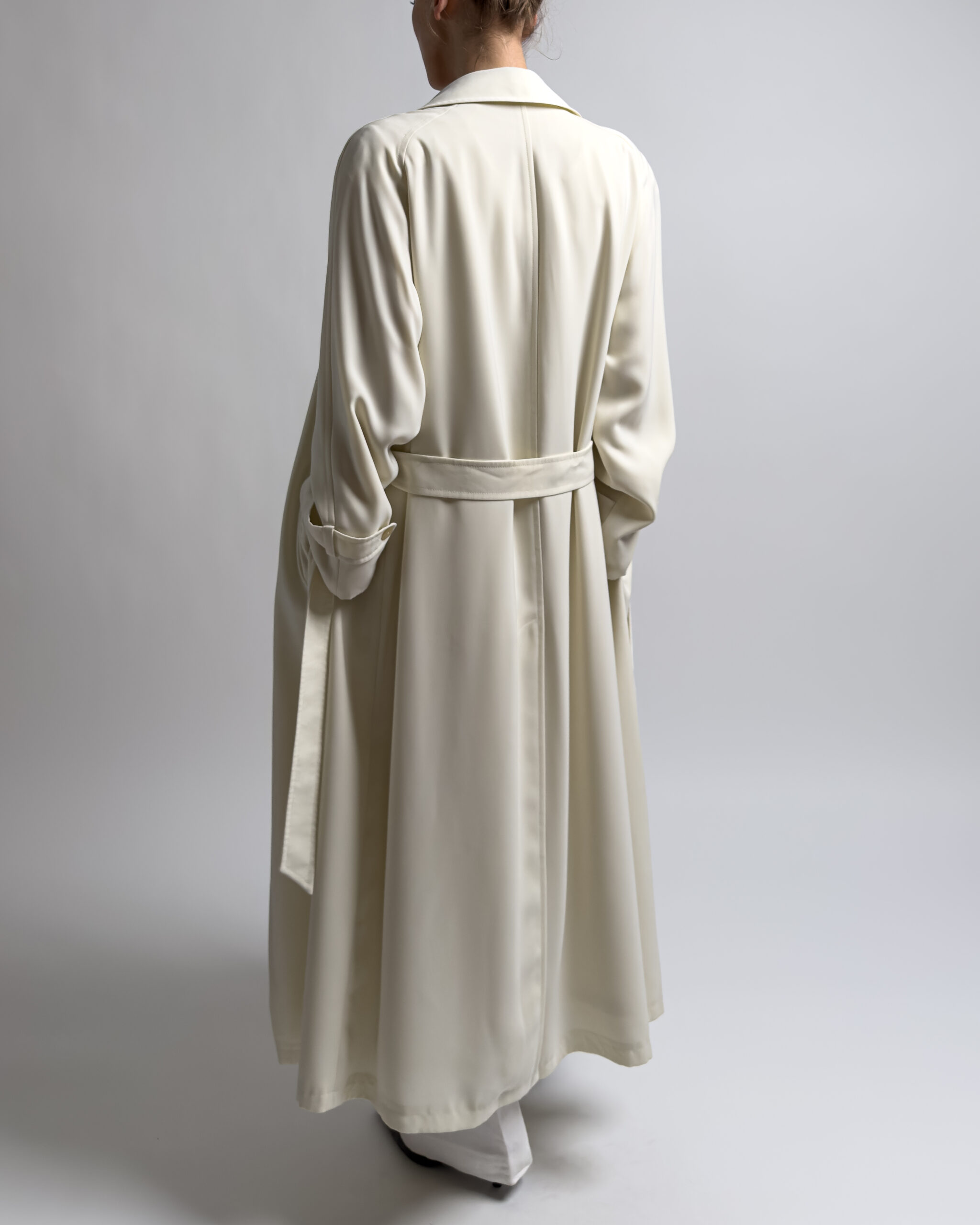 Longline Trench Coat | Cream