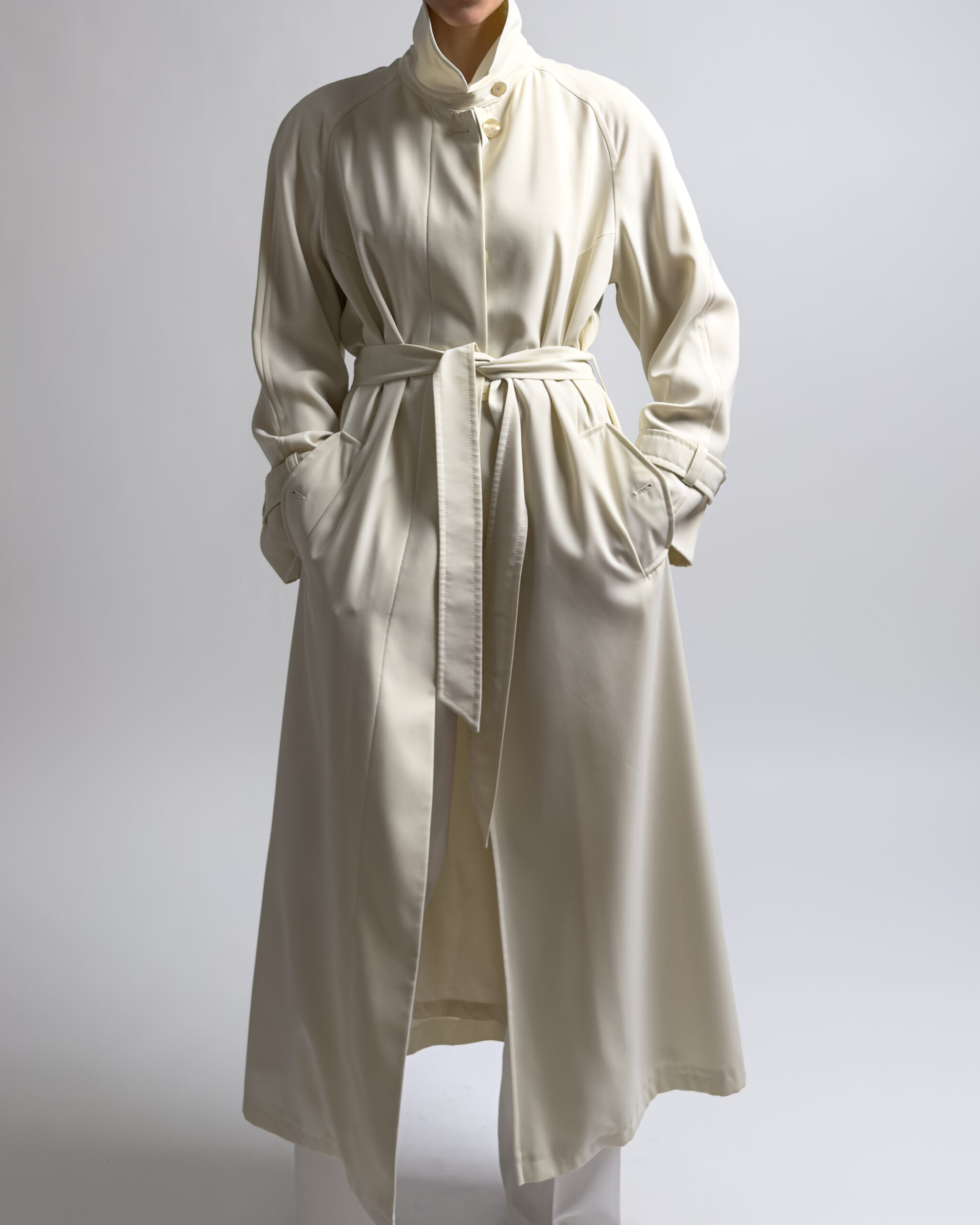 Longline Trench Coat | Cream
