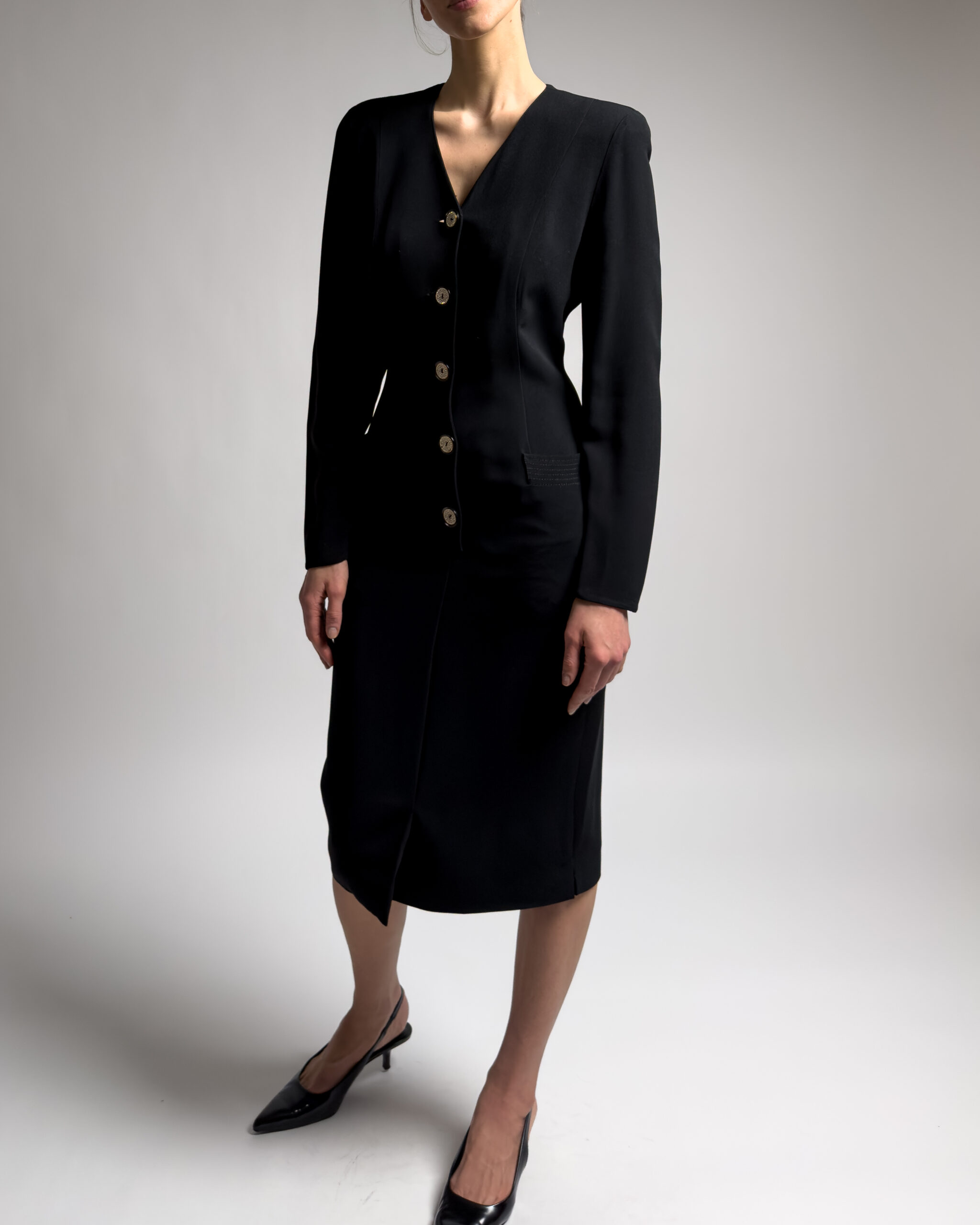 Valentino Miss V Viscose Dress | Black