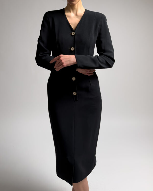 Valentino Miss V Viscose Dress | Black