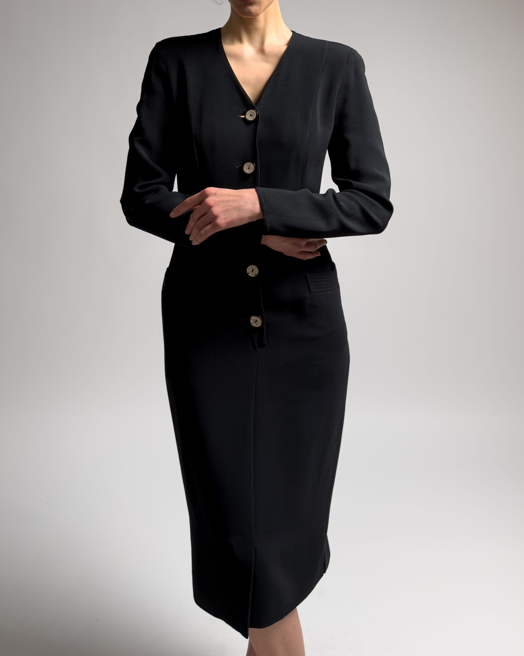 Valentino Miss V Viscose Dress | Black