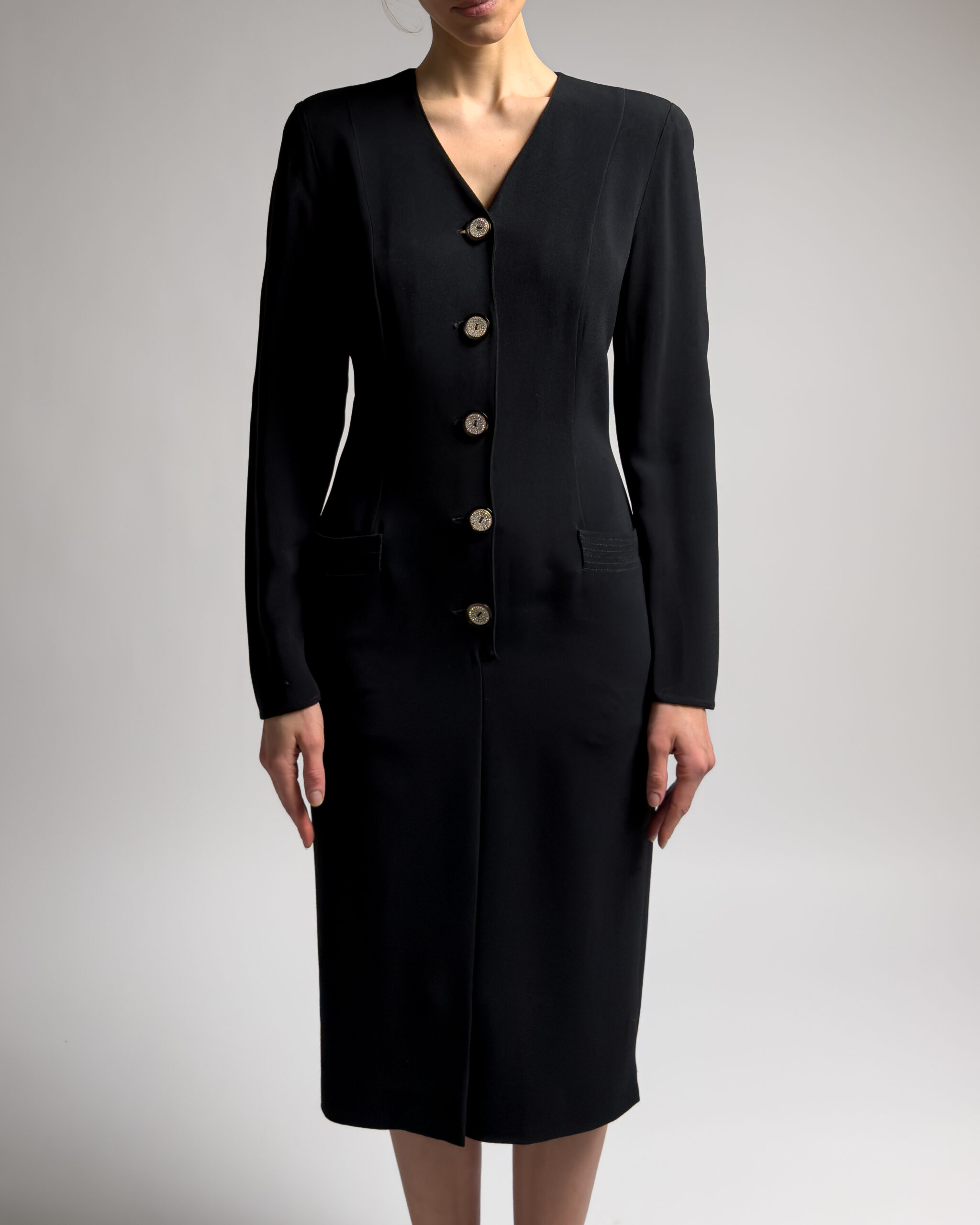 Valentino Miss V Viscose Dress | Black