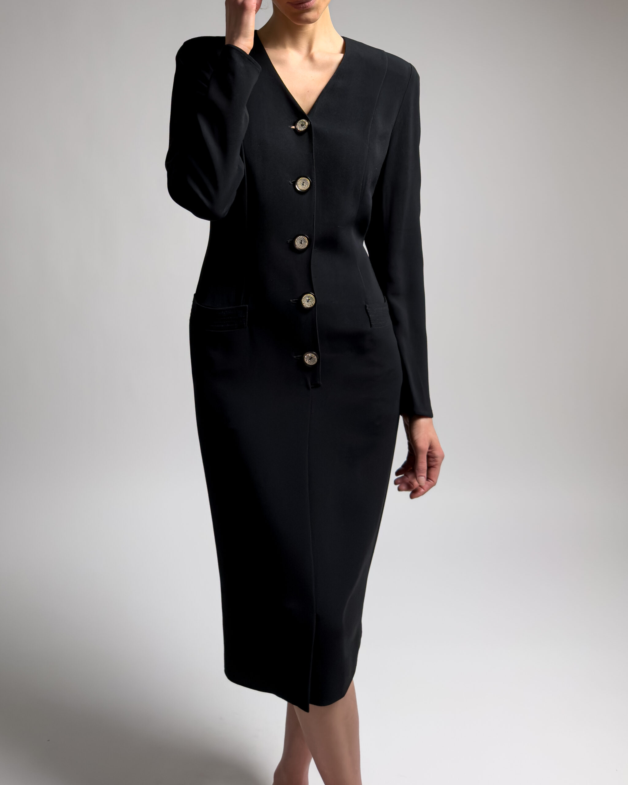 Valentino Miss V Viscose Dress | Black