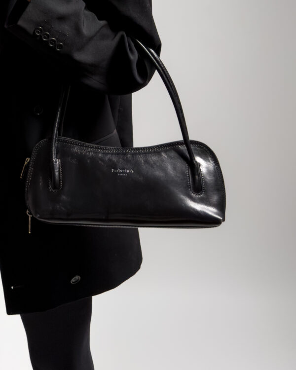 Italian Vintage Leather Shoulder Bag | Black