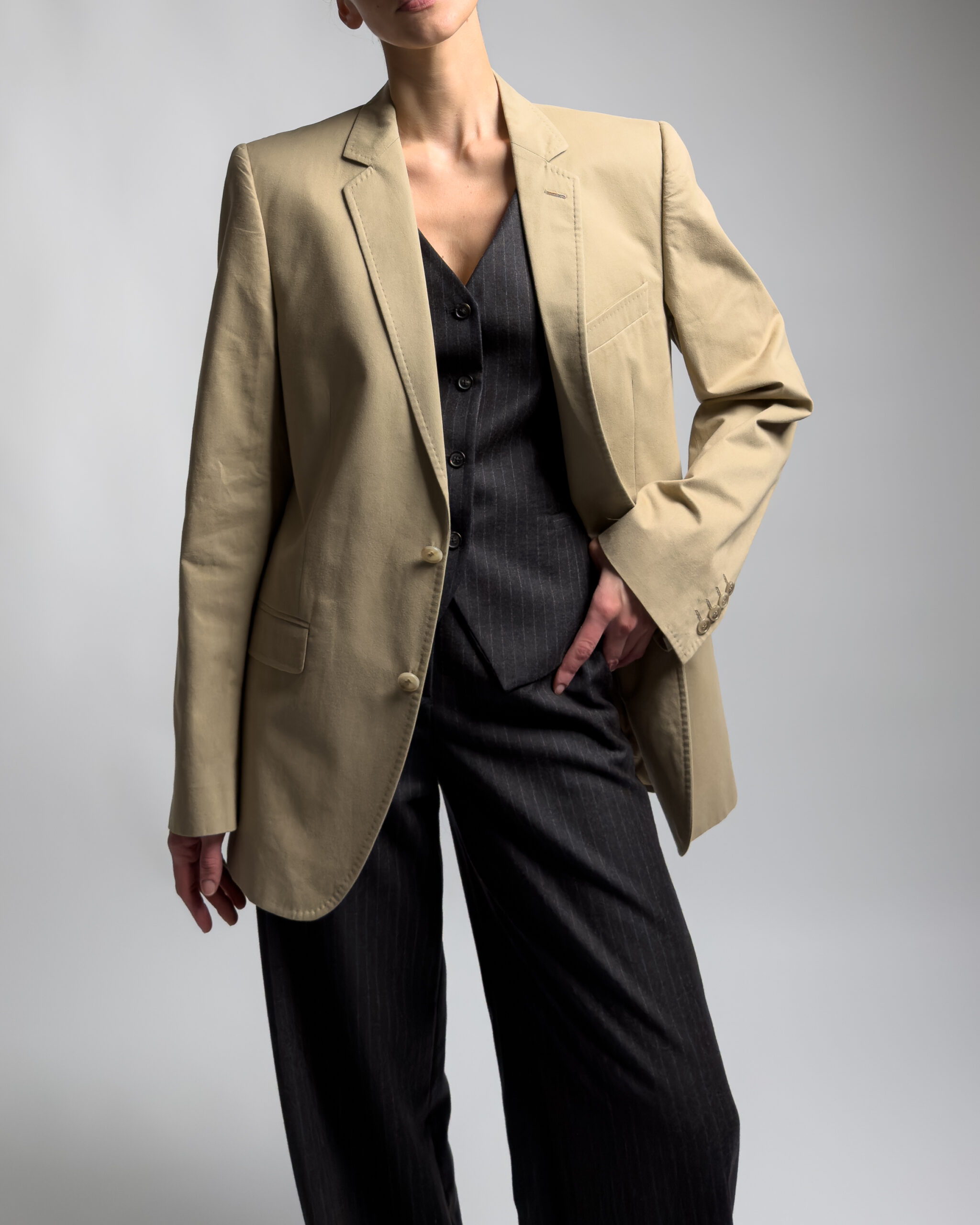 Dolce & Gabbana Single-Breasted Blazer | Beige
