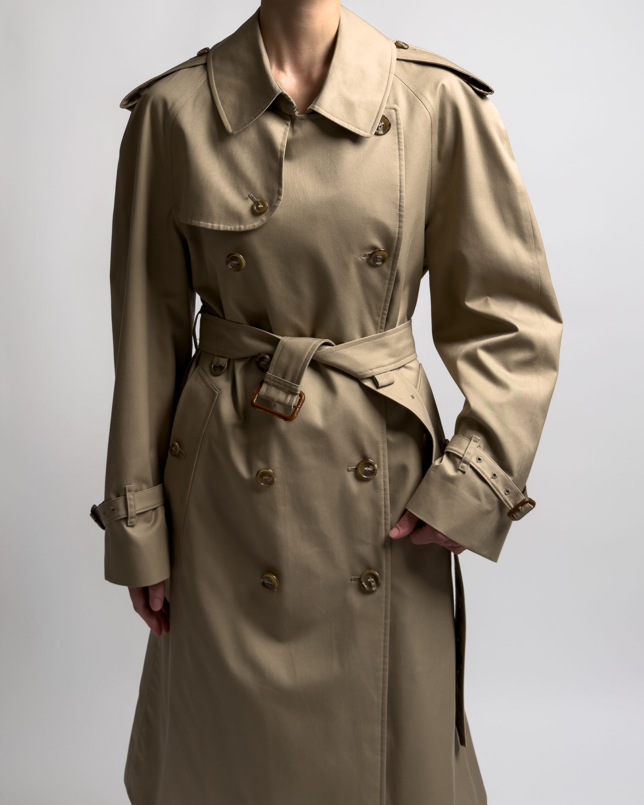 Double-Breasted Trench Coat | Honey Beige