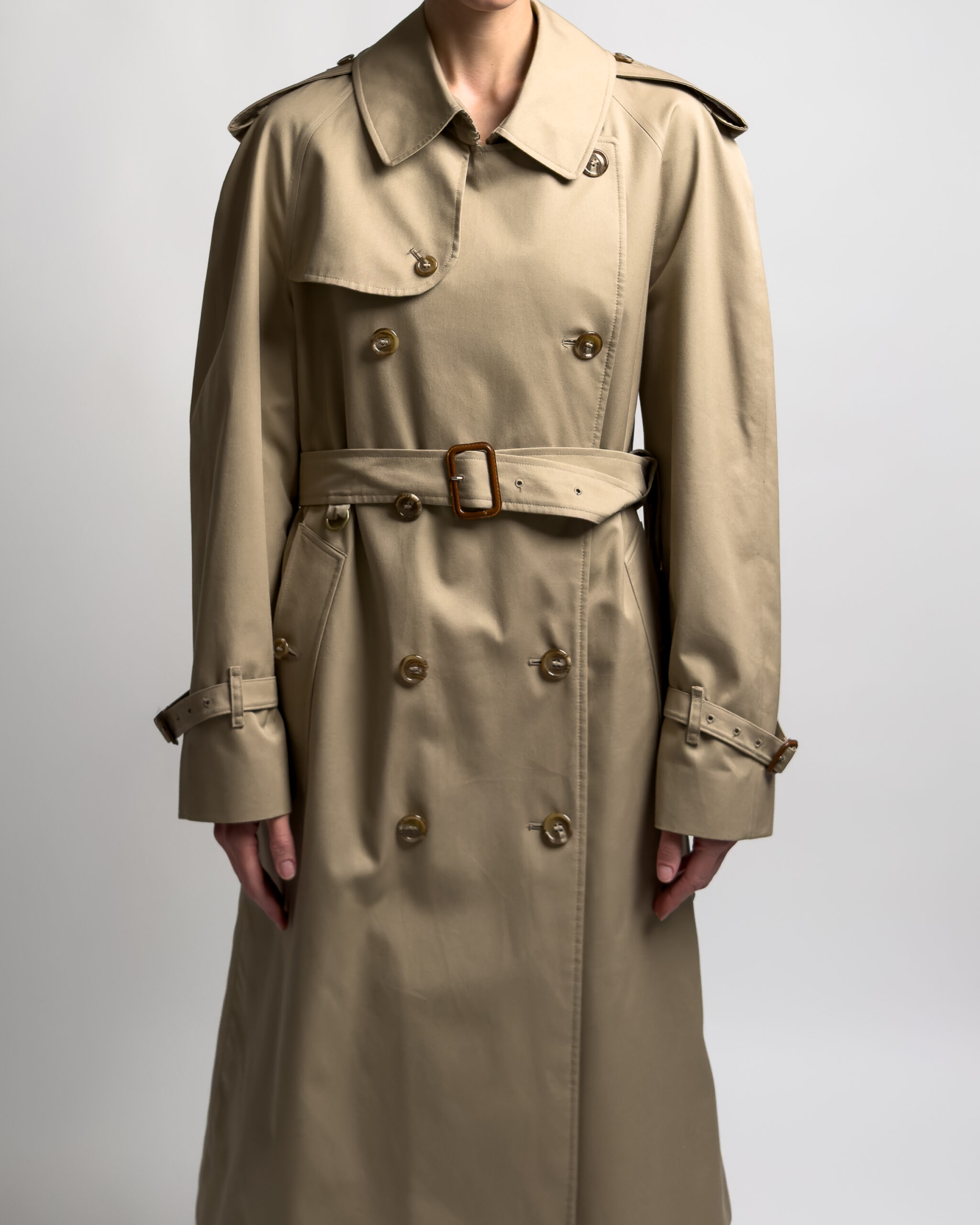 Double-Breasted Trench Coat | Honey Beige